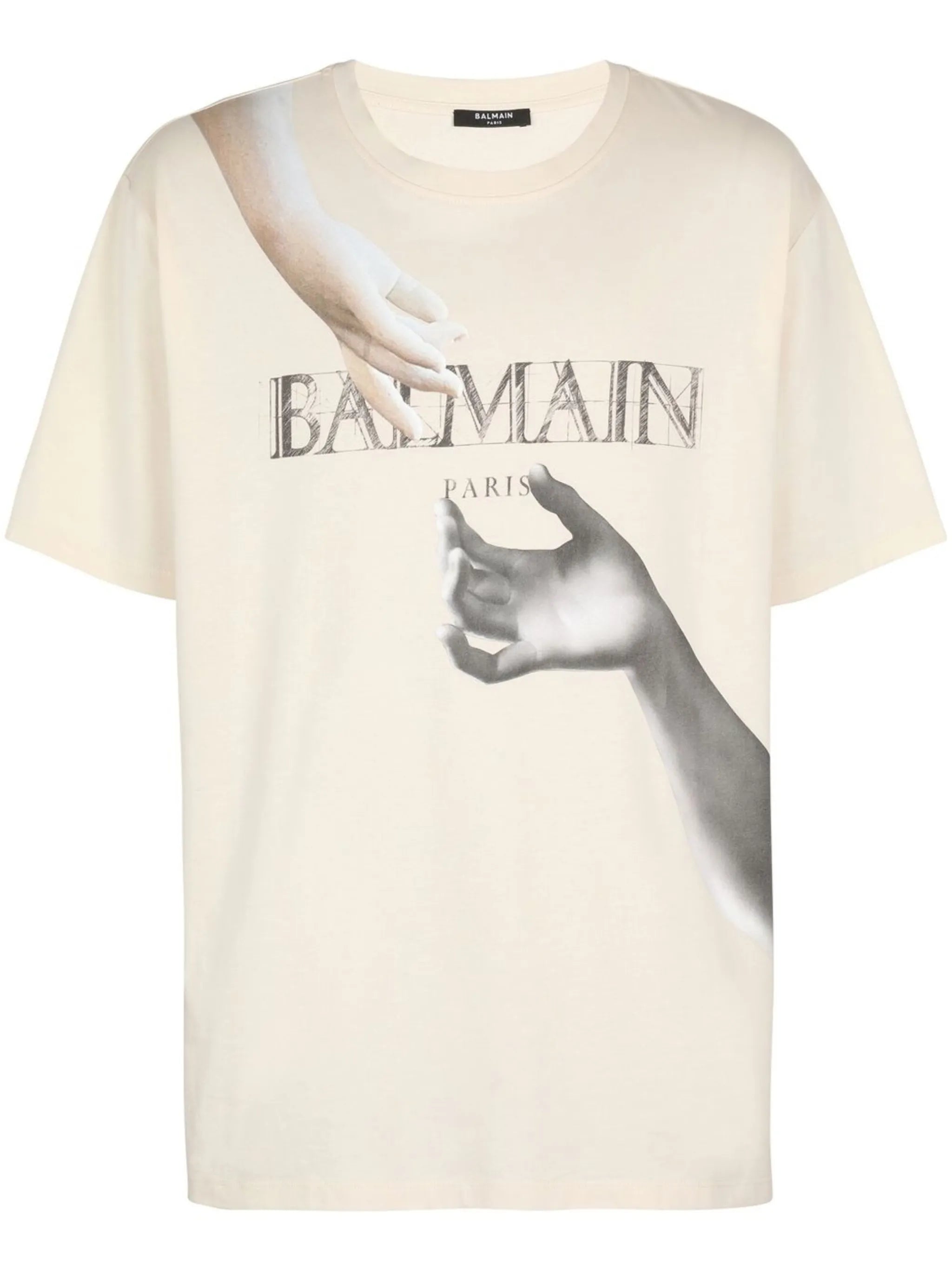 statue-print cotton T-shirt