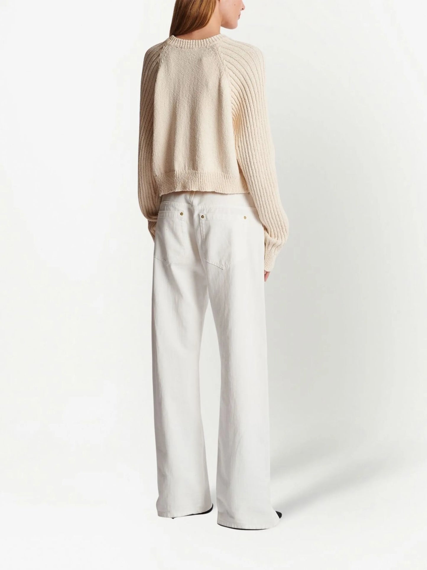 cropped knitted pullover