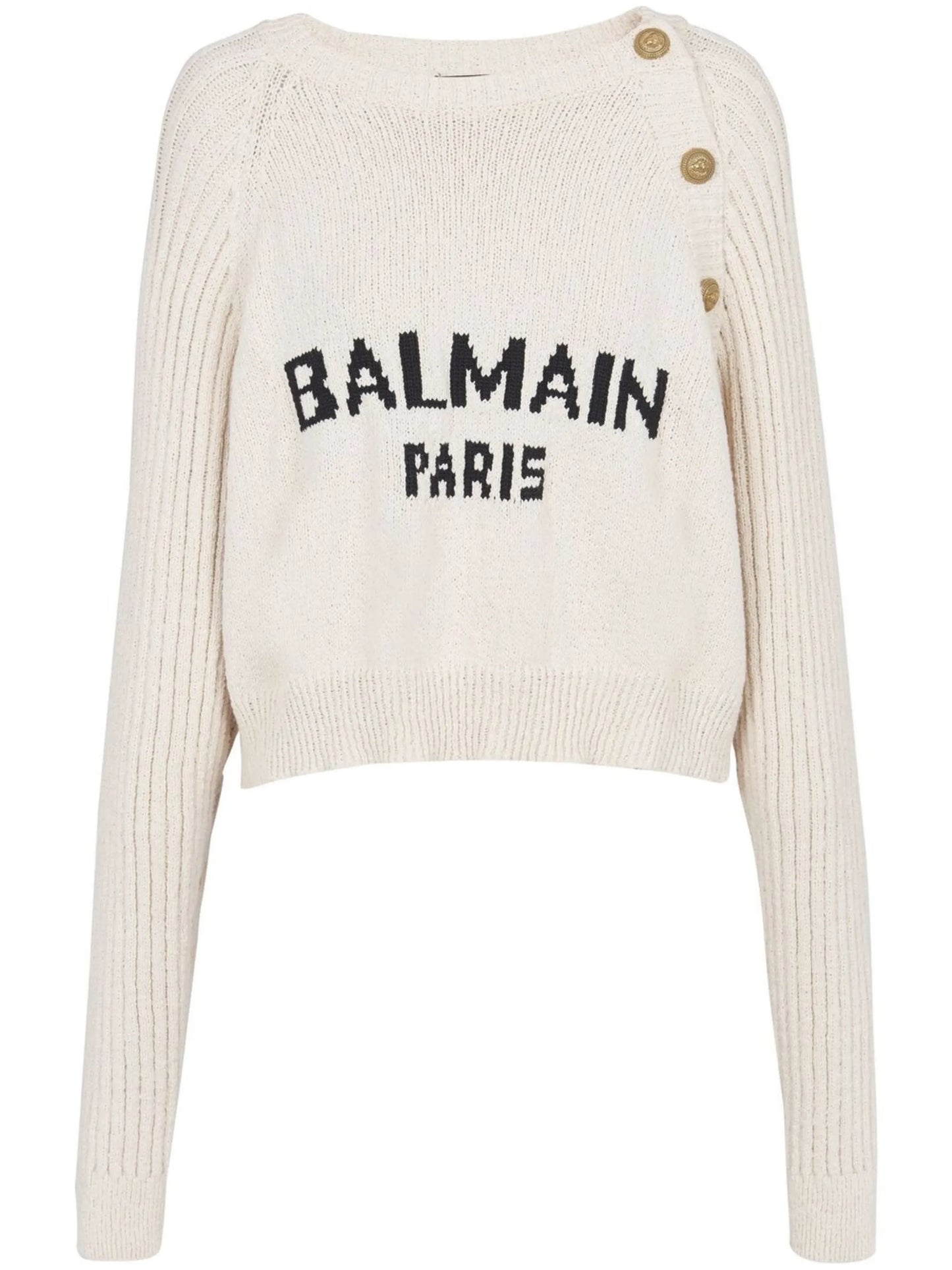cropped knitted pullover