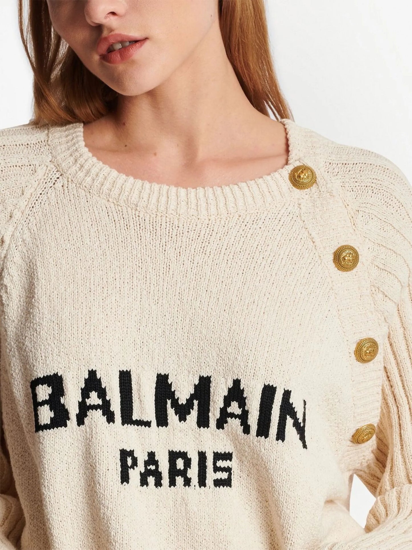 cropped knitted pullover