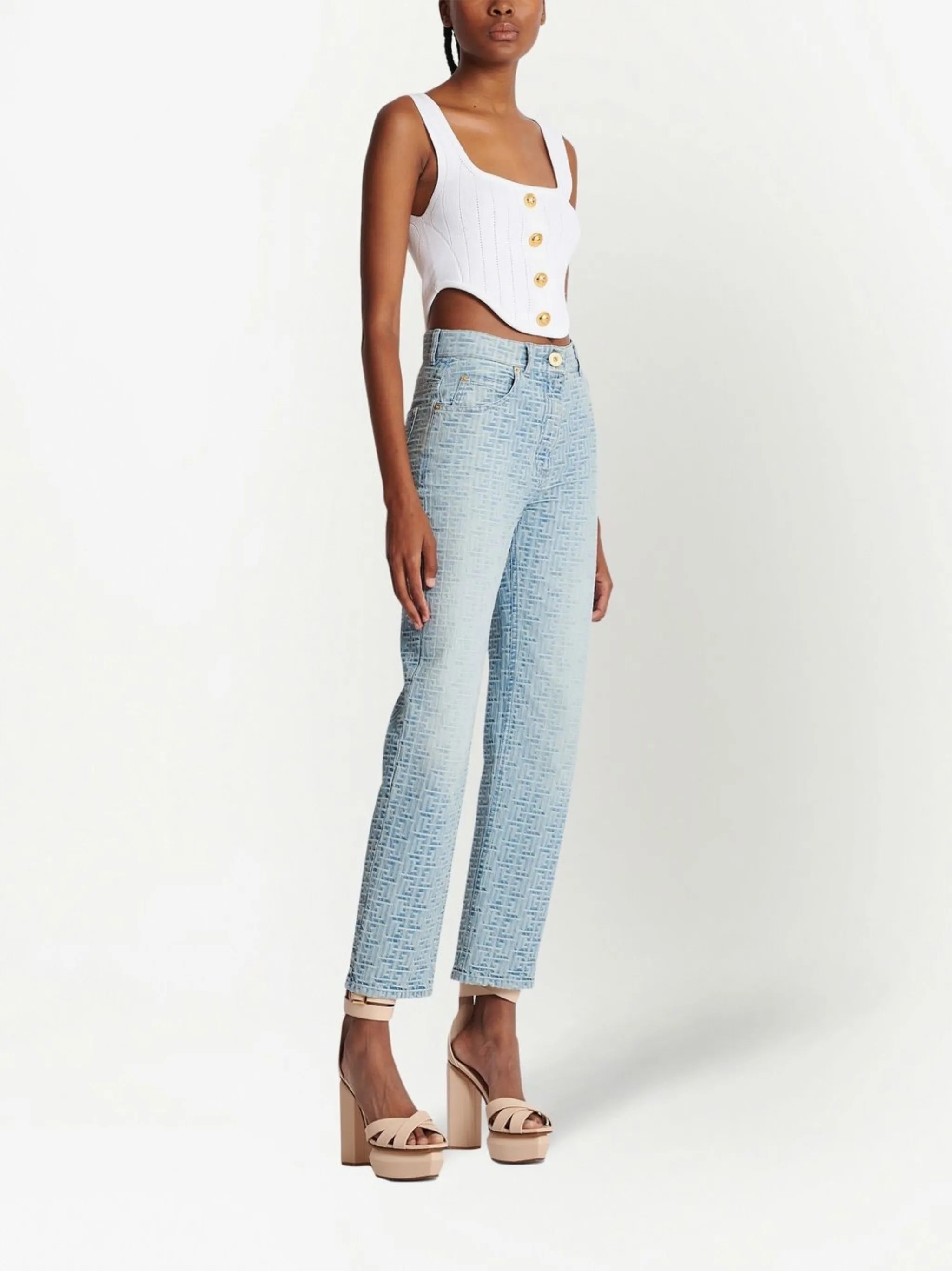 high-rise jeans