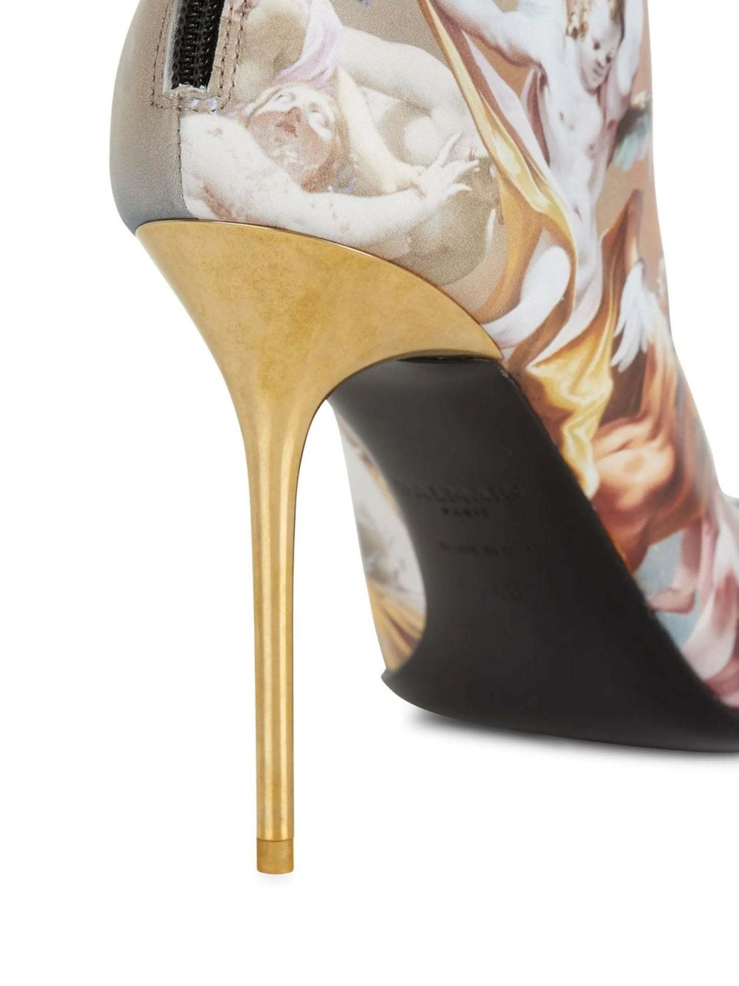 graphic-print lace-up ankle boots
