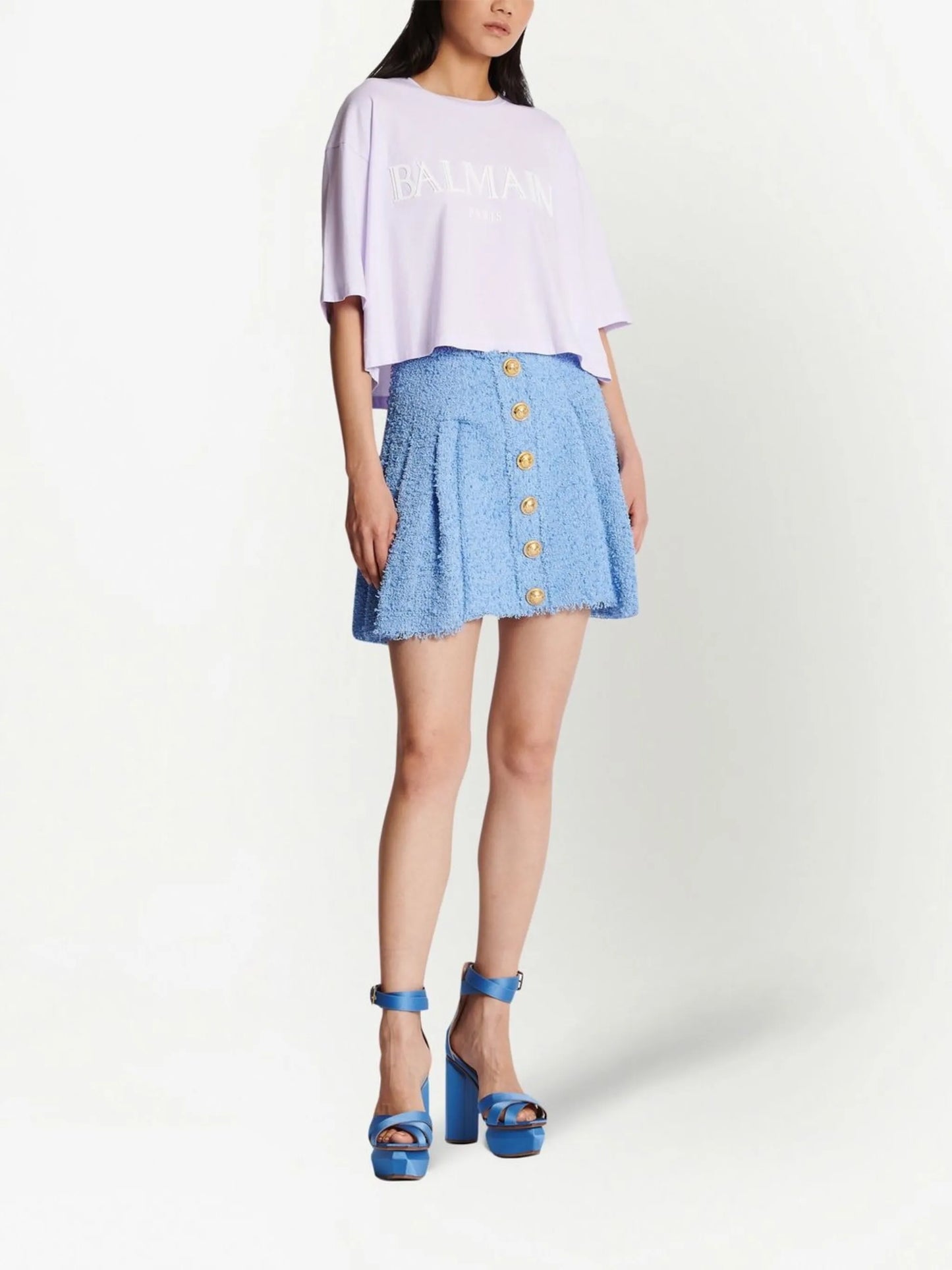 logo-patch cropped T-shirt