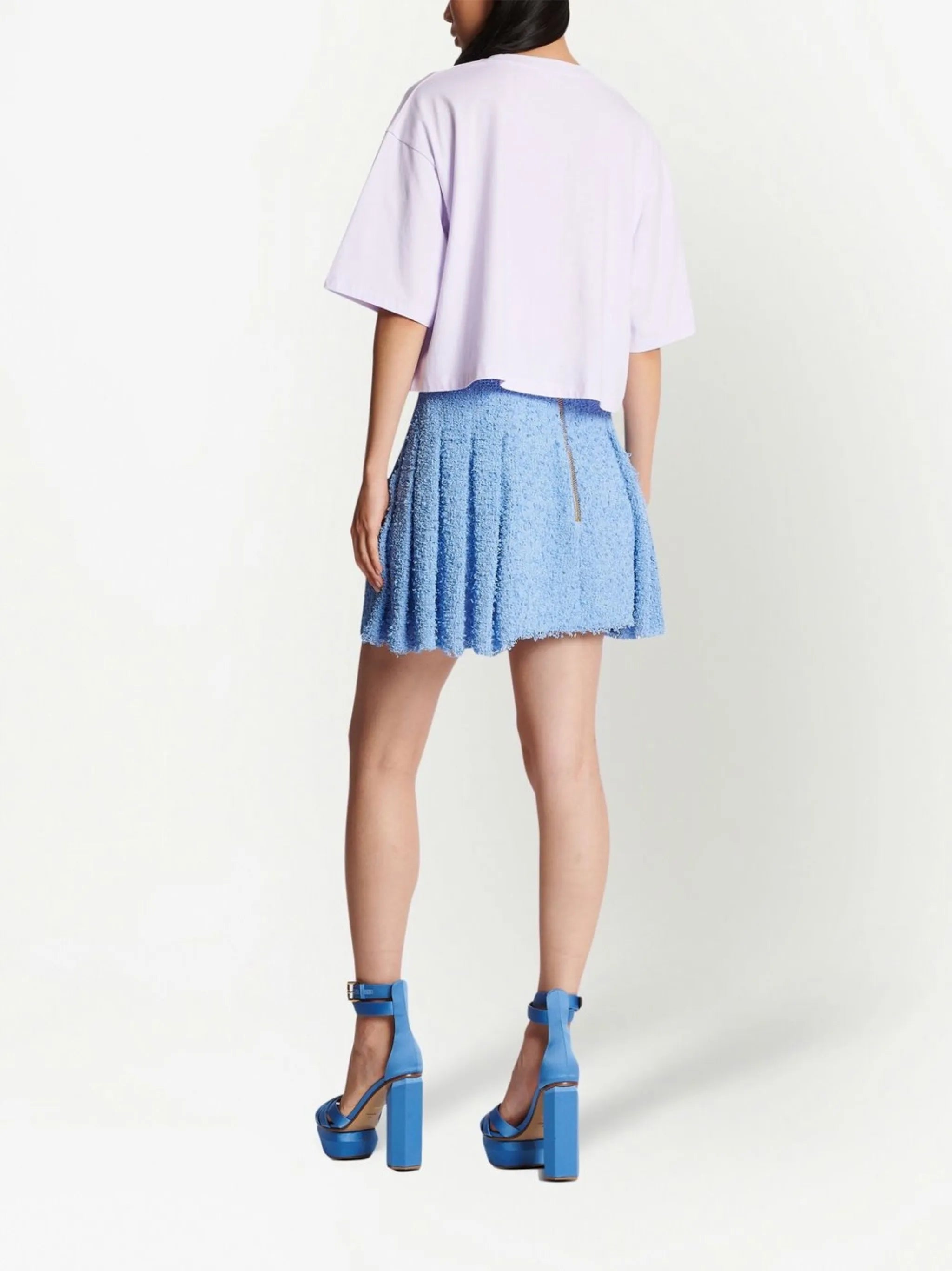 logo-patch cropped T-shirt