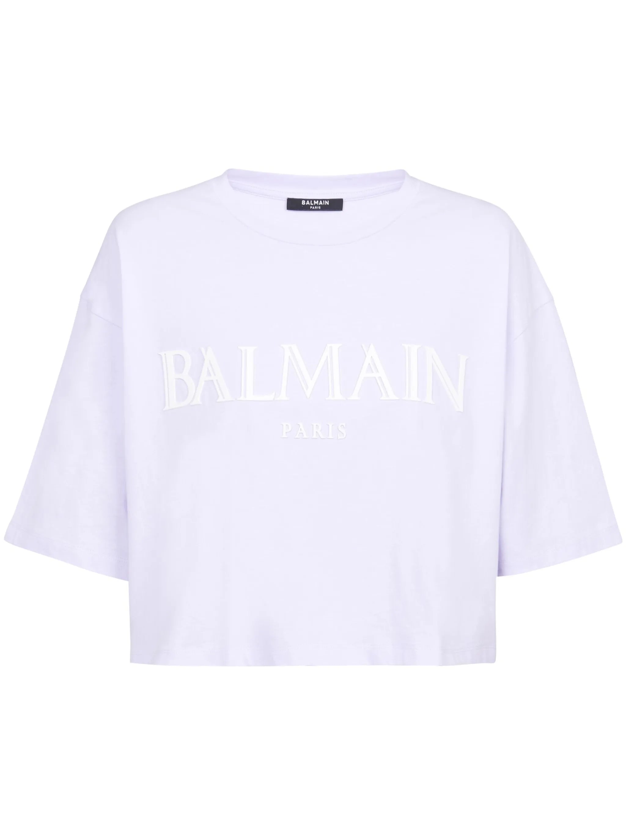 logo-patch cropped T-shirt