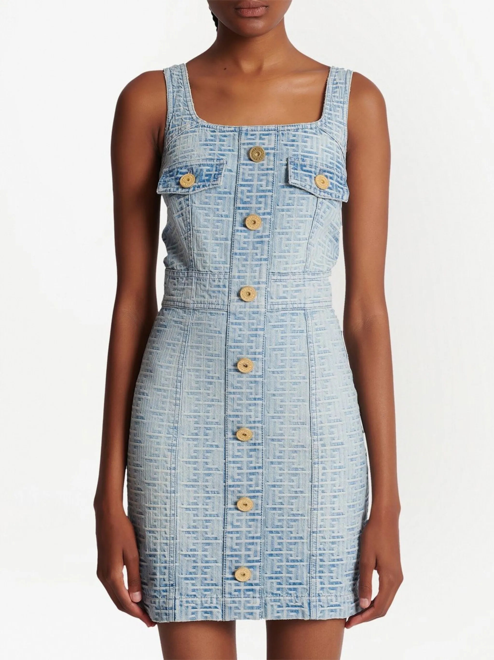 all-over monogram dress