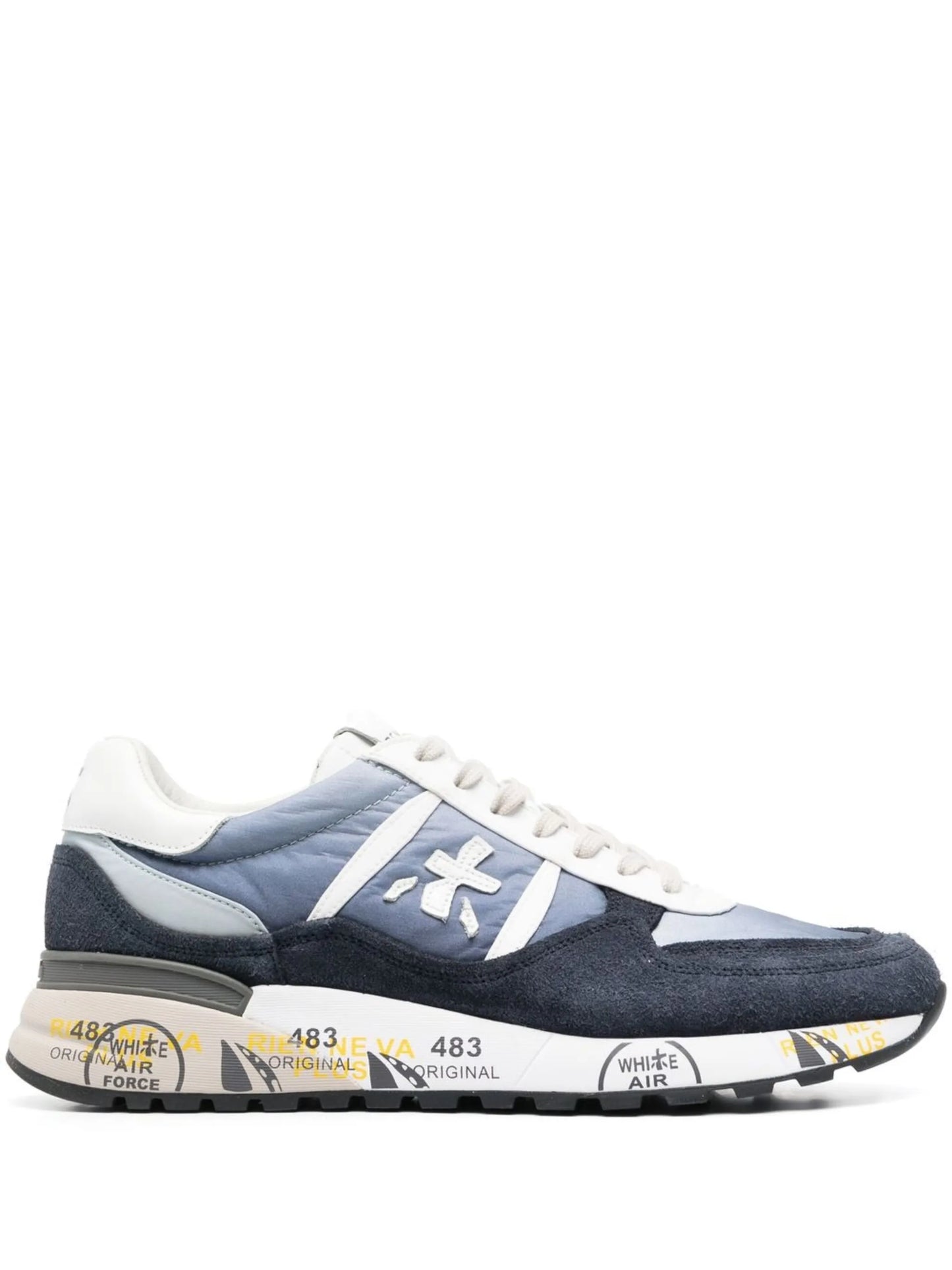 graphic-print lace-up sneakers