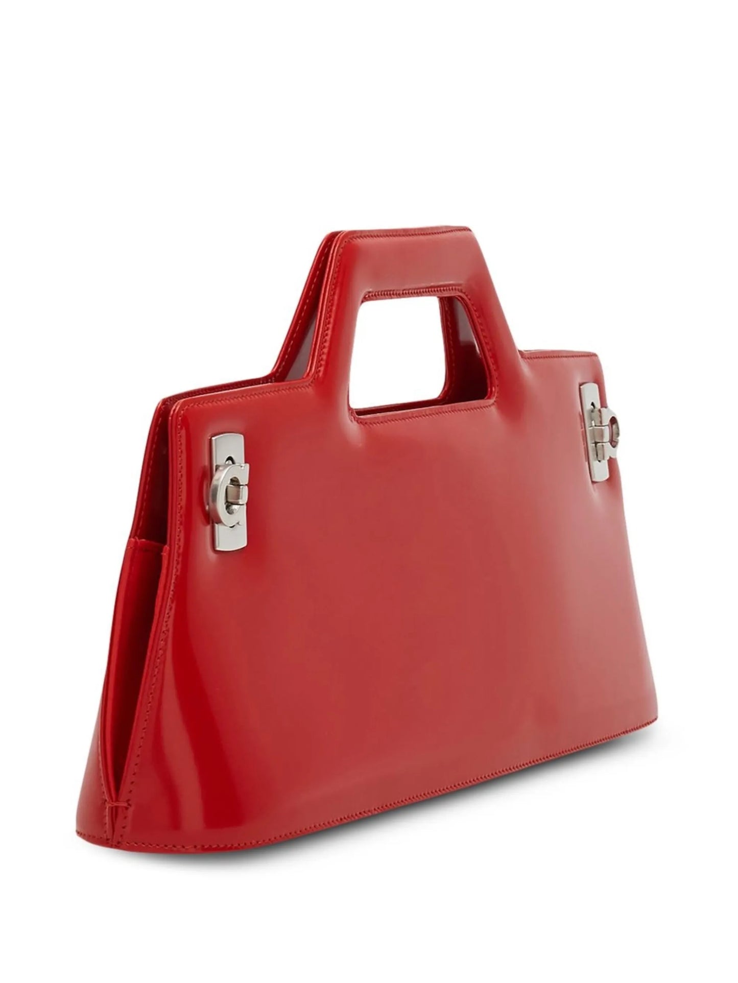 horizontal-design leather tote bag
