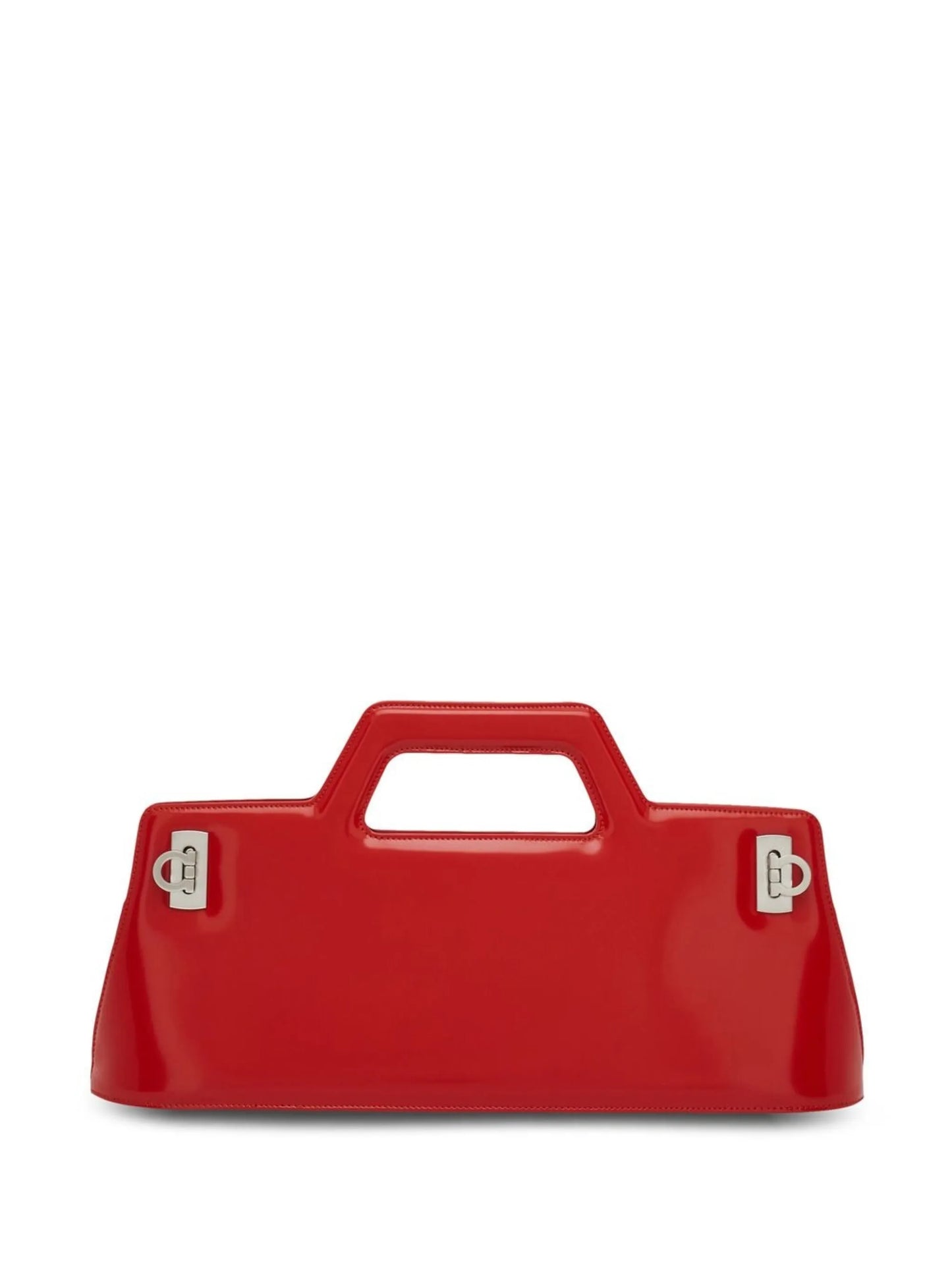 horizontal-design leather tote bag
