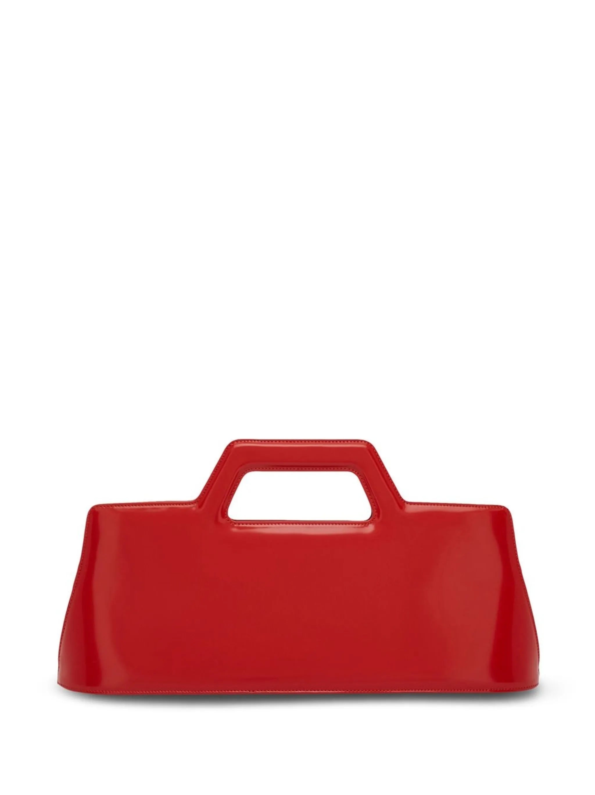horizontal-design leather tote bag