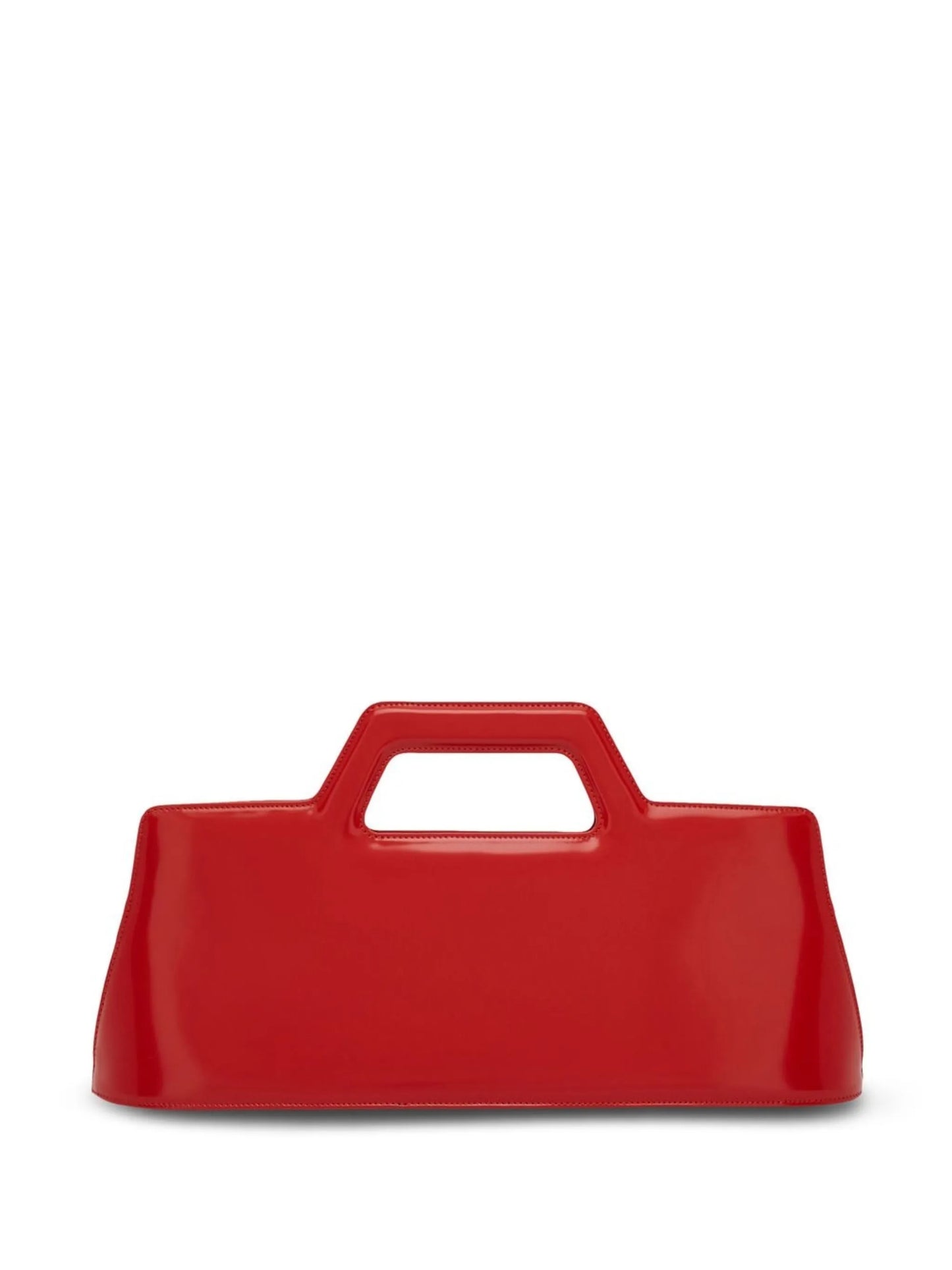 horizontal-design leather tote bag