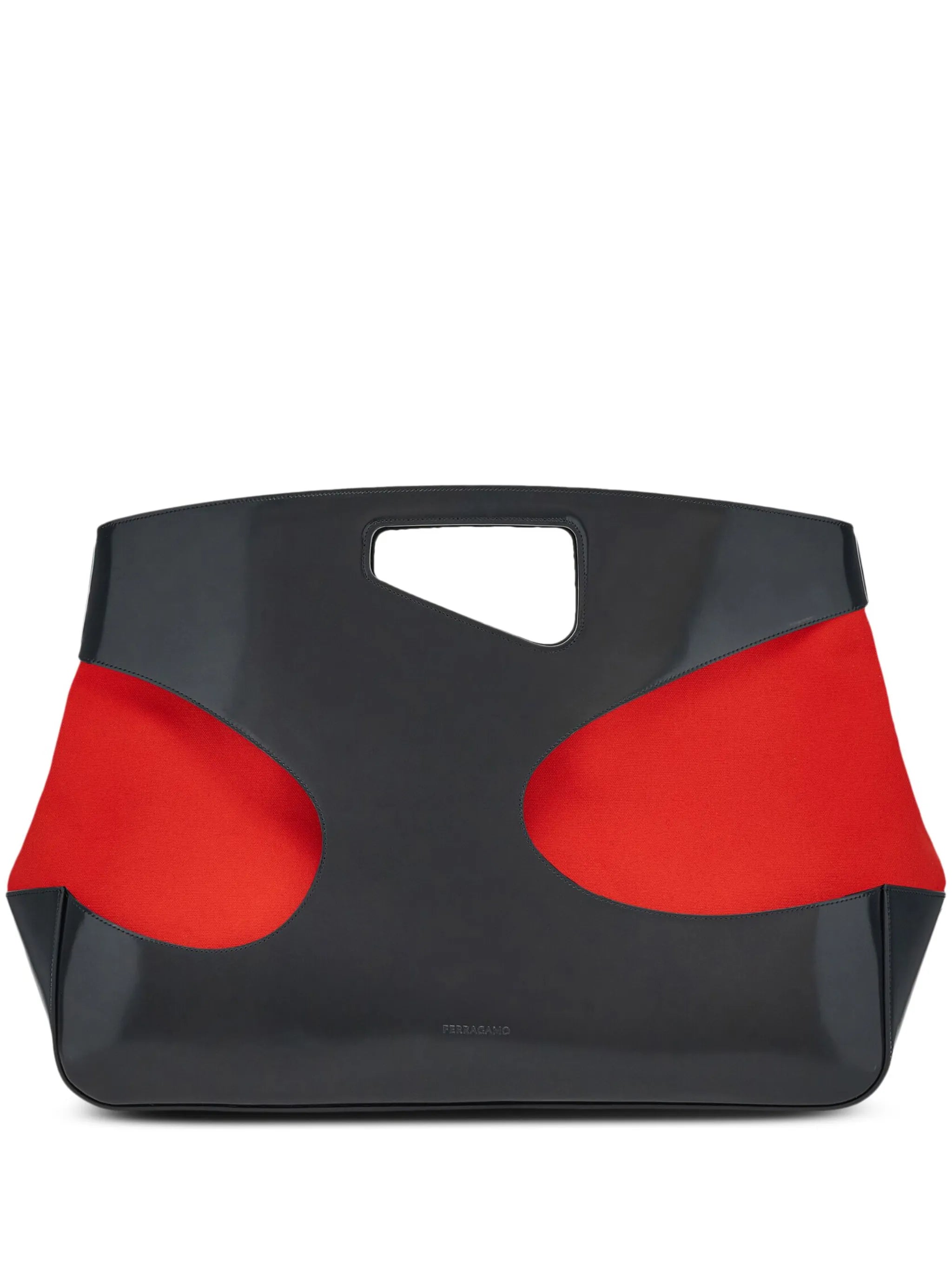 cut-out top handle bag