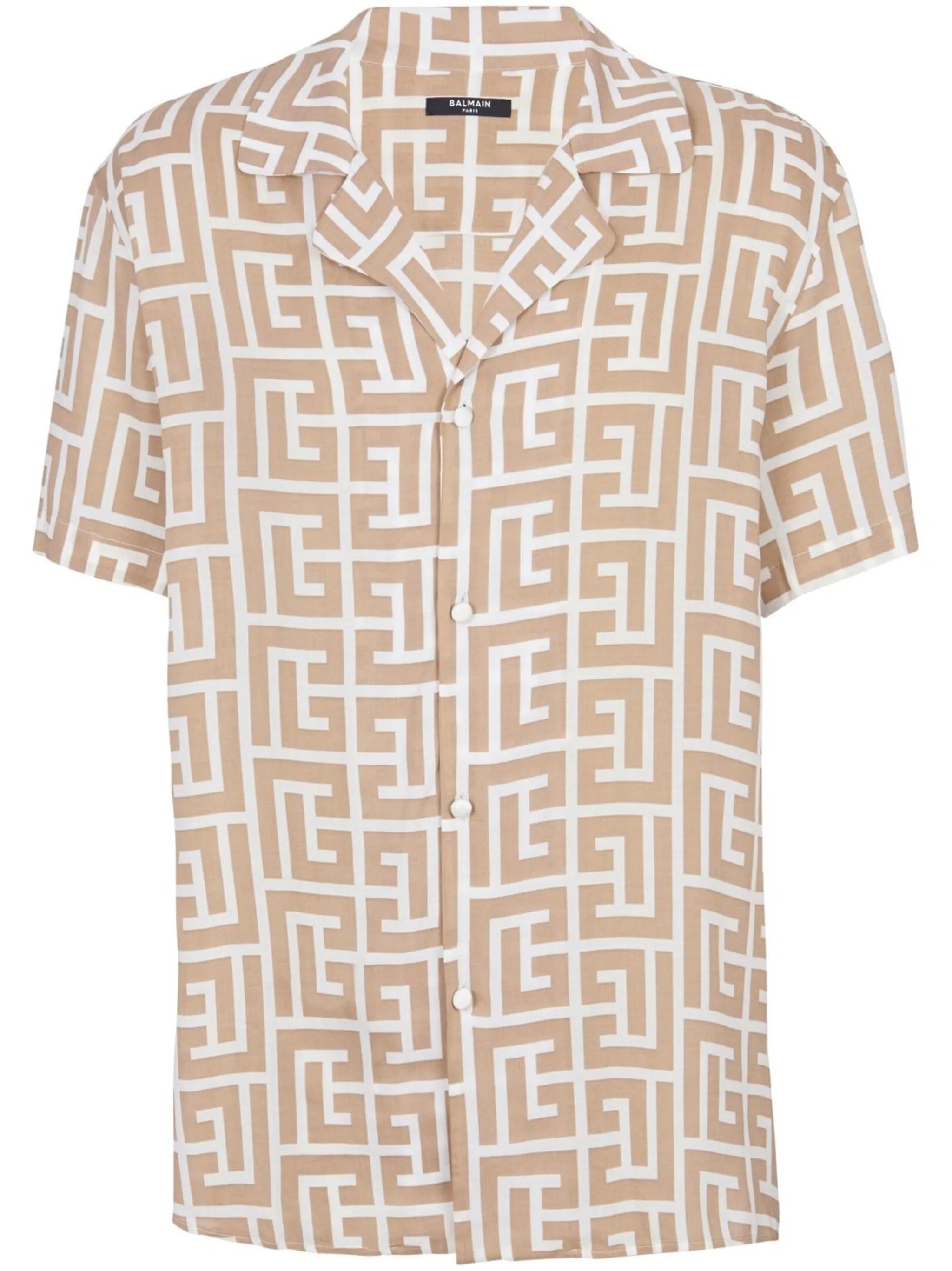 monogram-print short-sleeve shirt