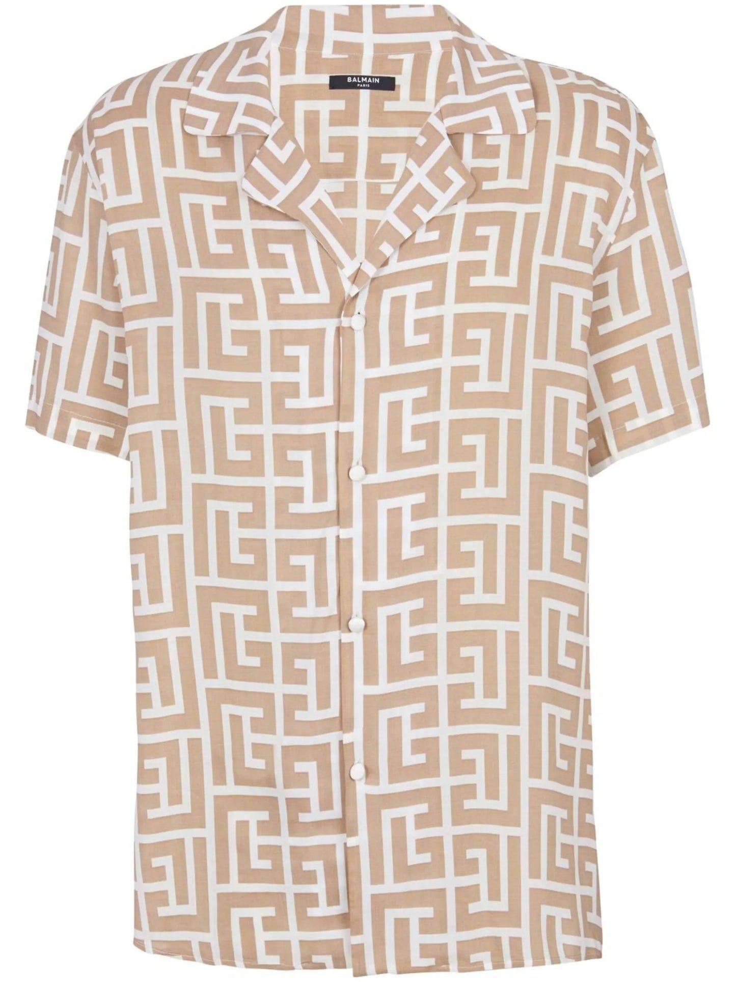 monogram-print short-sleeve shirt