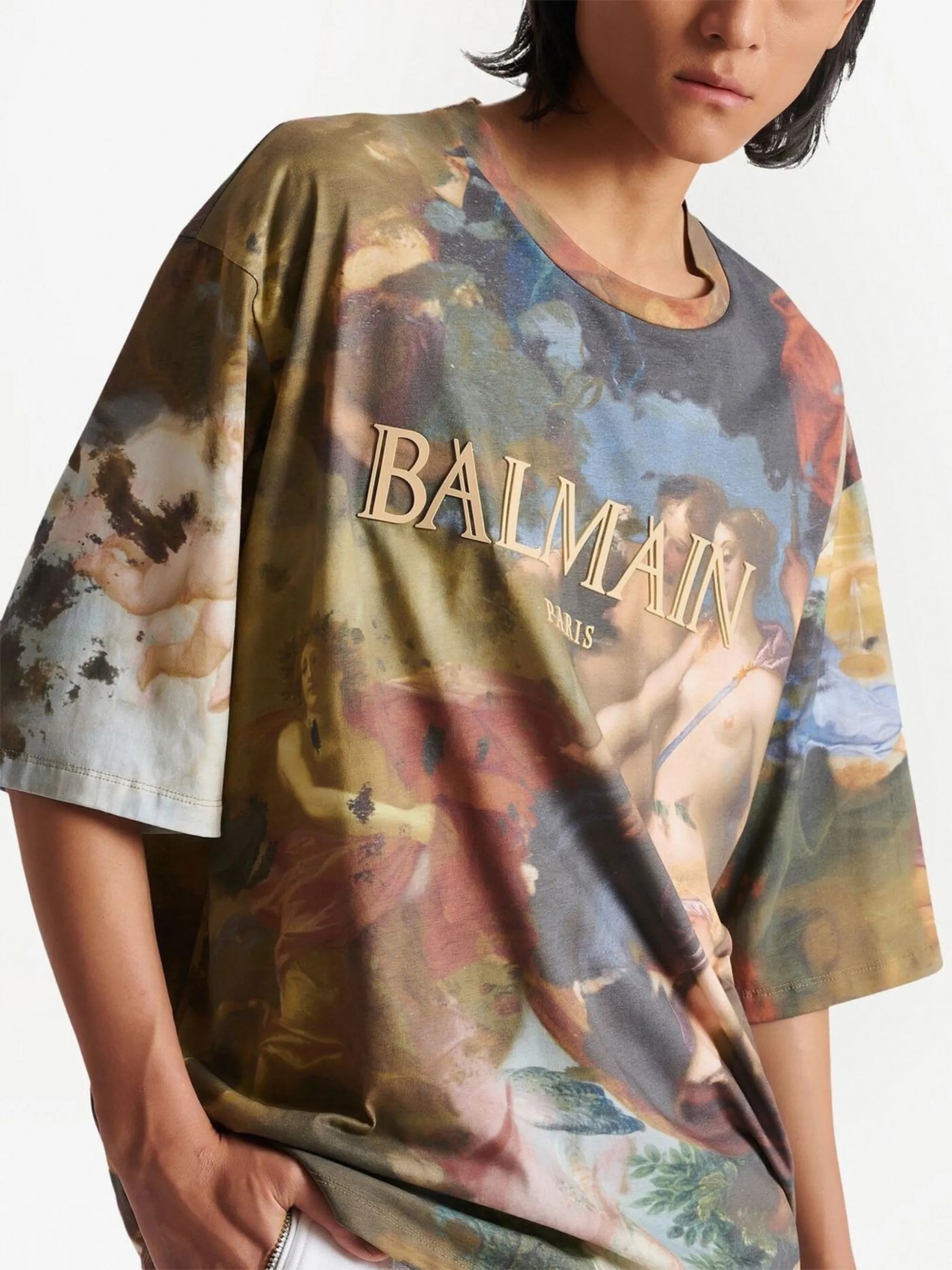 paint-print T-shirt