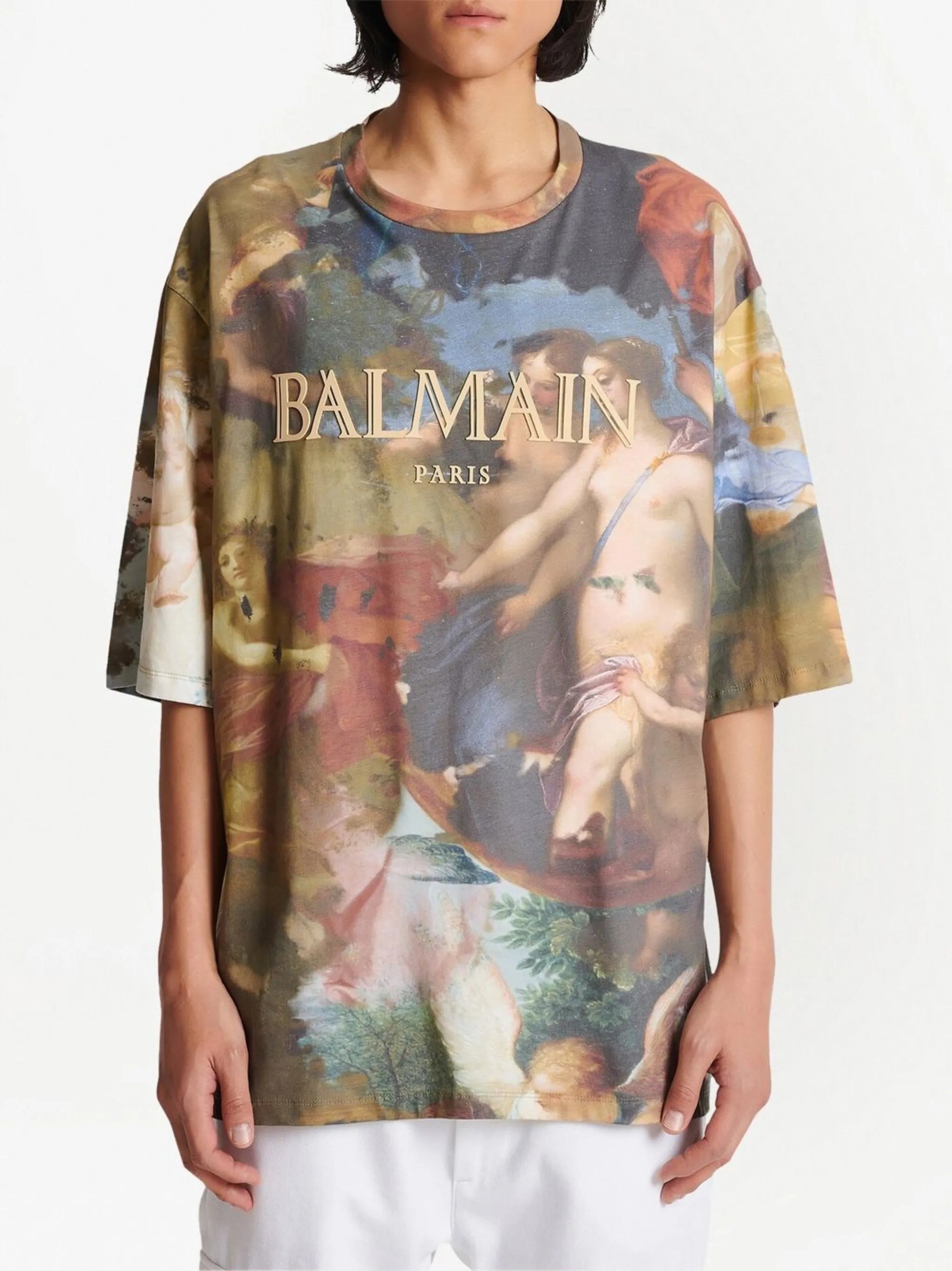 paint-print T-shirt