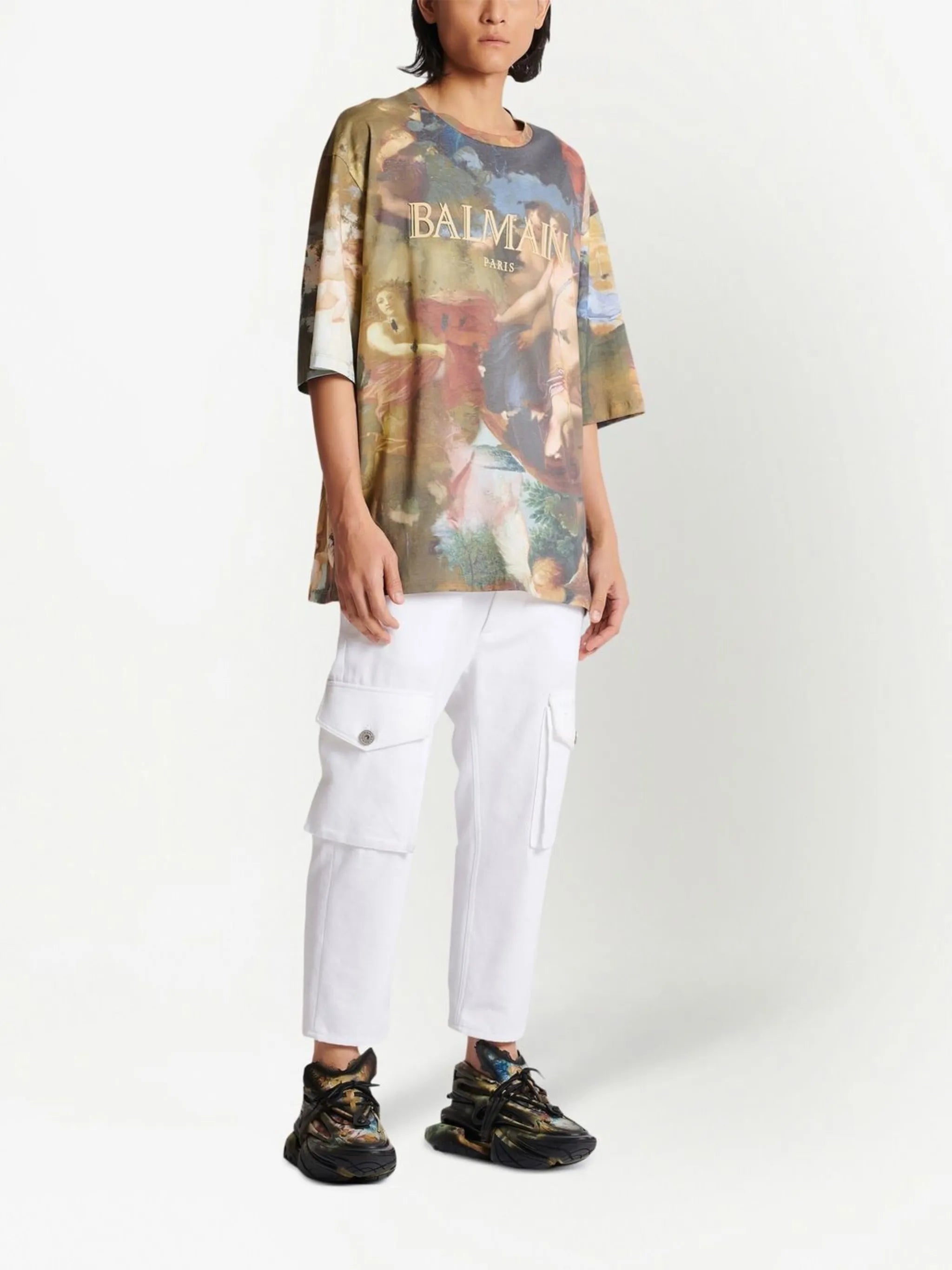 paint-print T-shirt