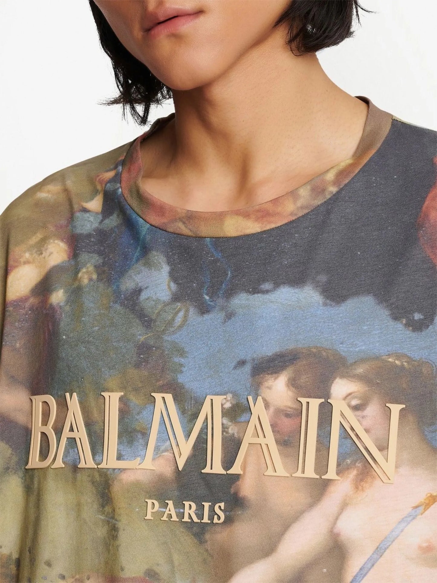 paint-print T-shirt