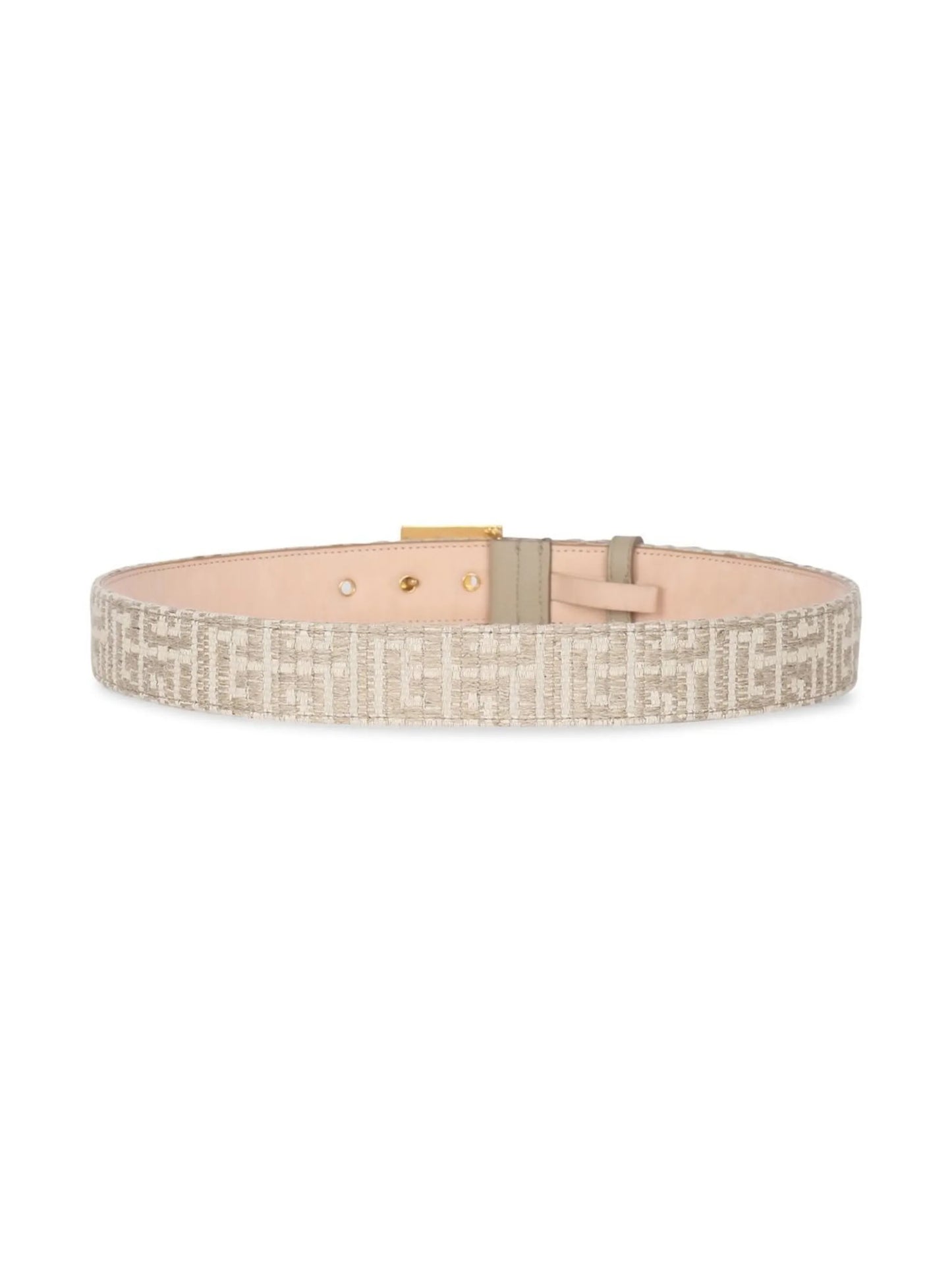 bicolour jacquard monogram belt
