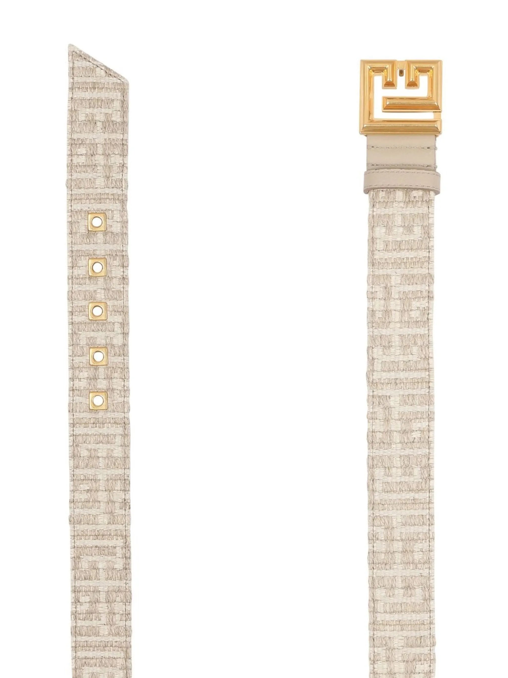bicolour jacquard monogram belt
