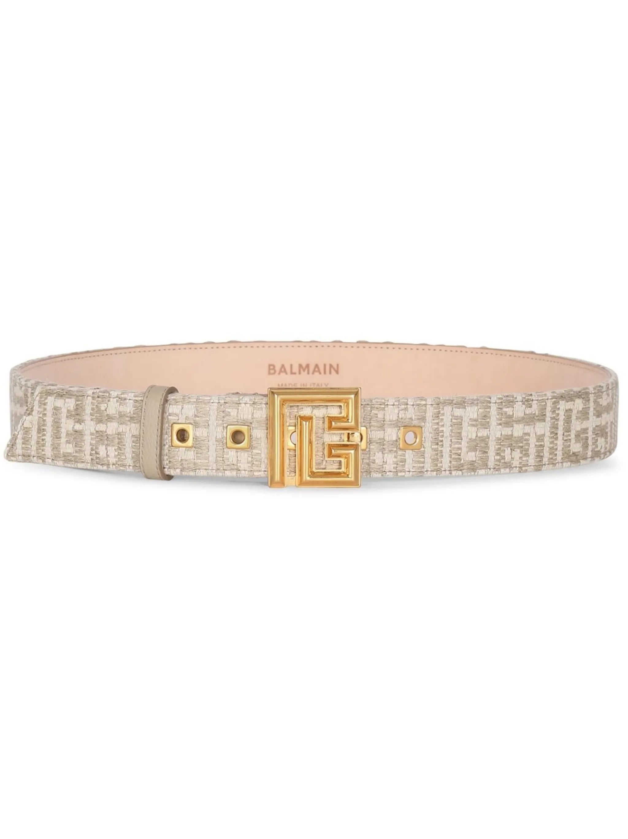 bicolour jacquard monogram belt