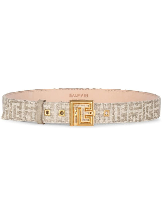 bicolour jacquard monogram belt