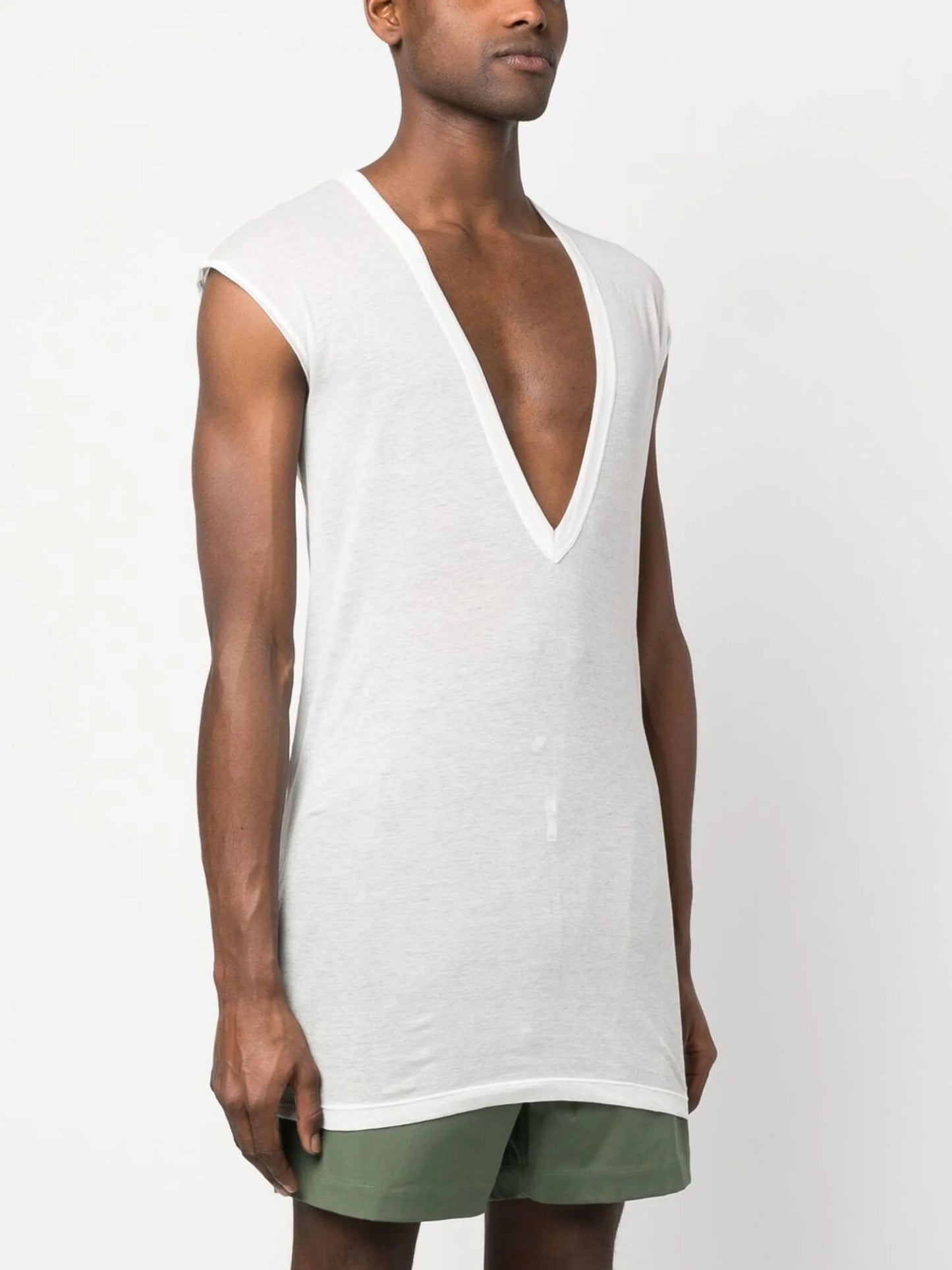 Dylan V-neck longline T-shirt
