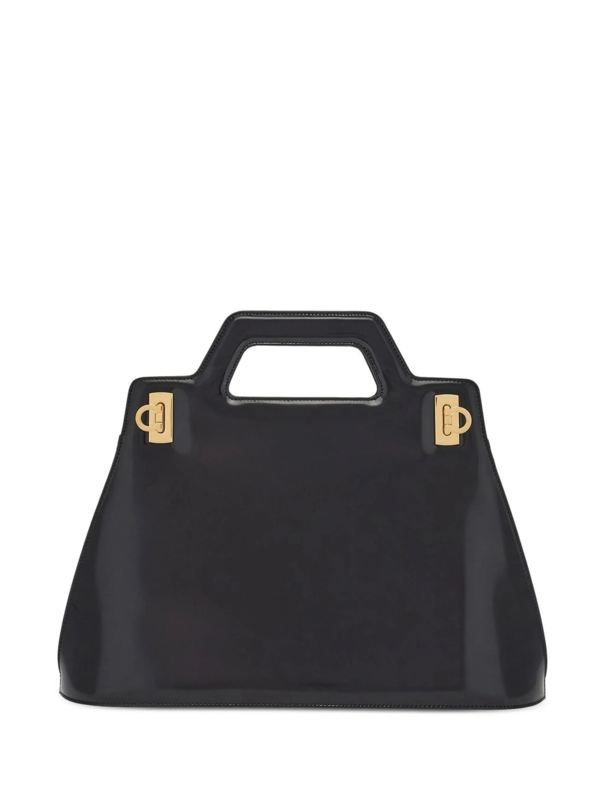 top-handle leather tote bag