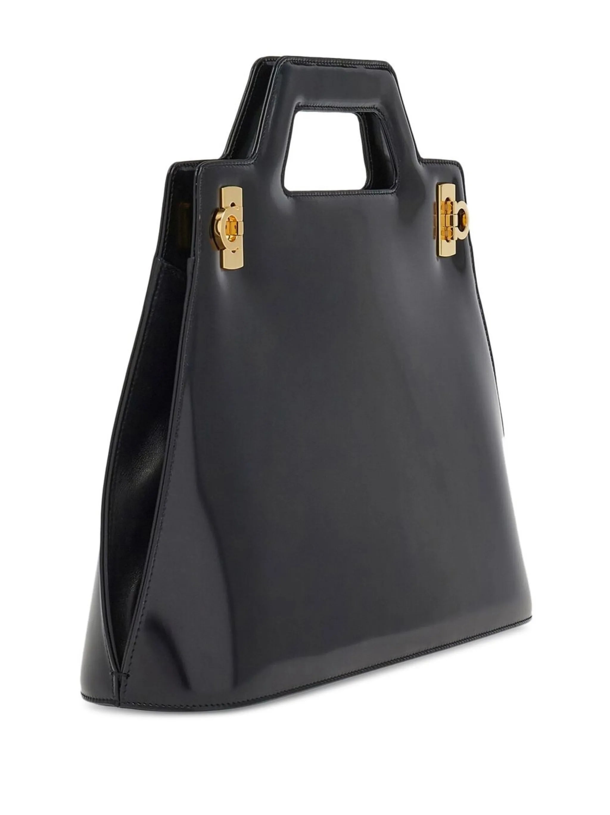 top-handle leather tote bag