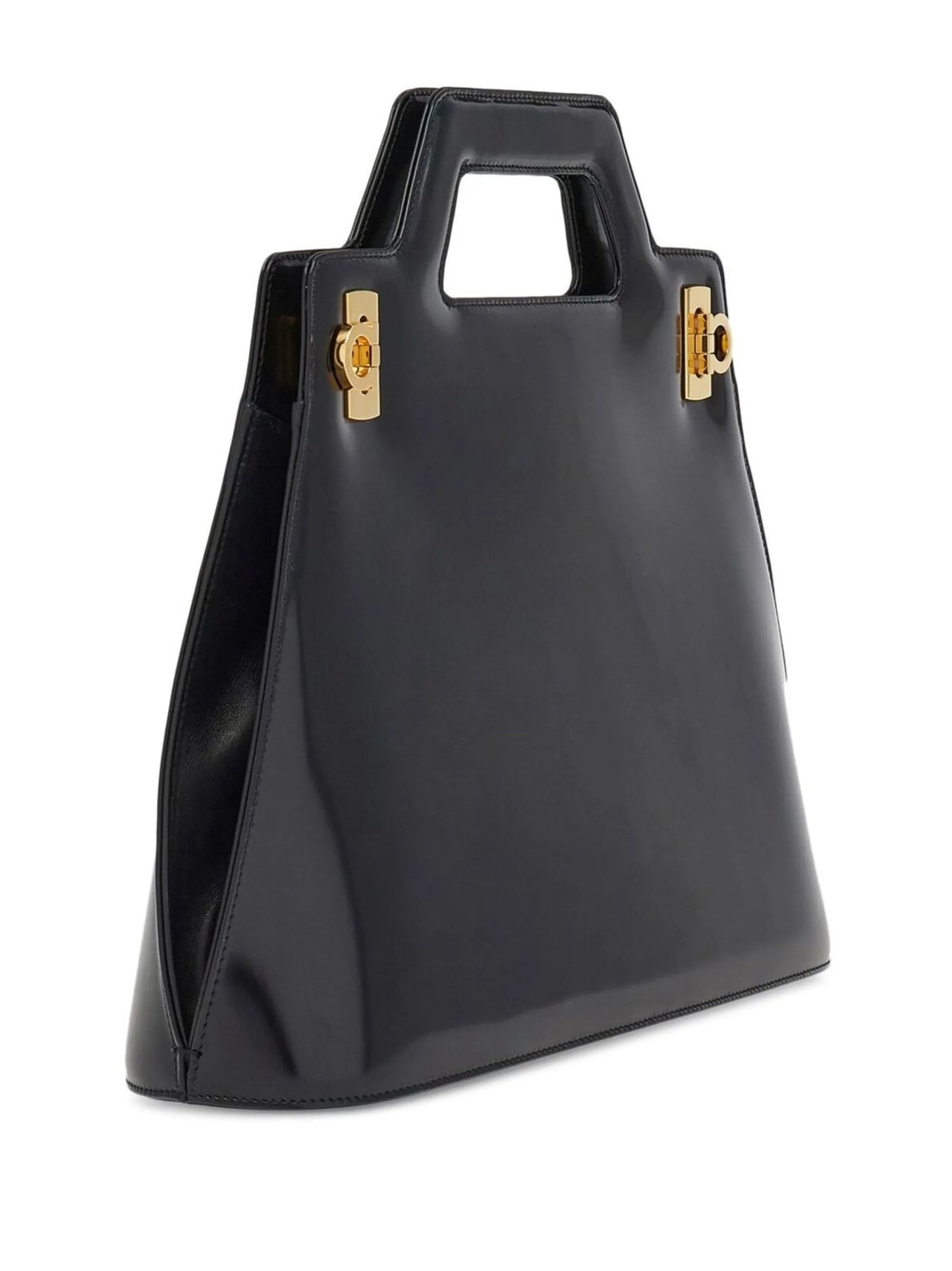 top-handle leather tote bag