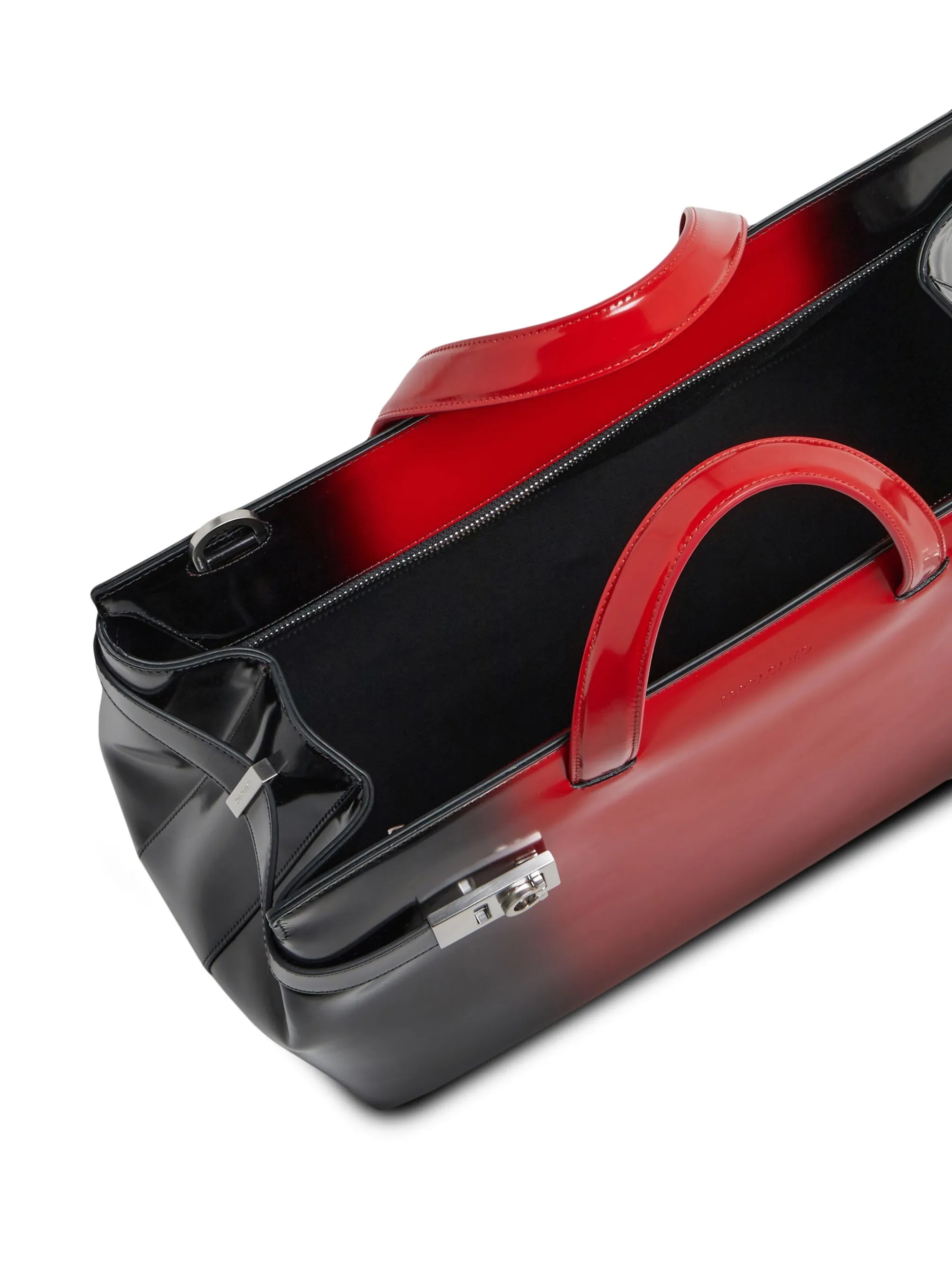 airbrush-effect leather tote