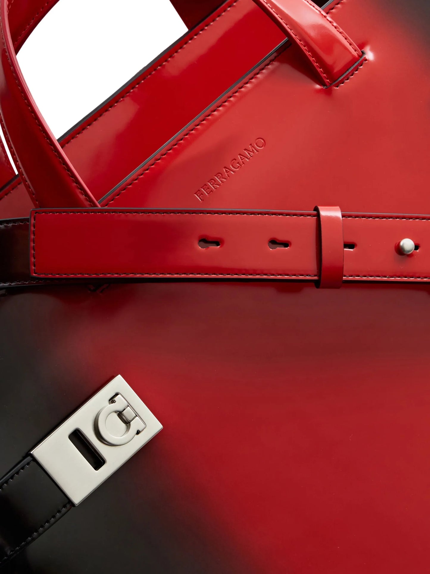 airbrush-effect leather tote