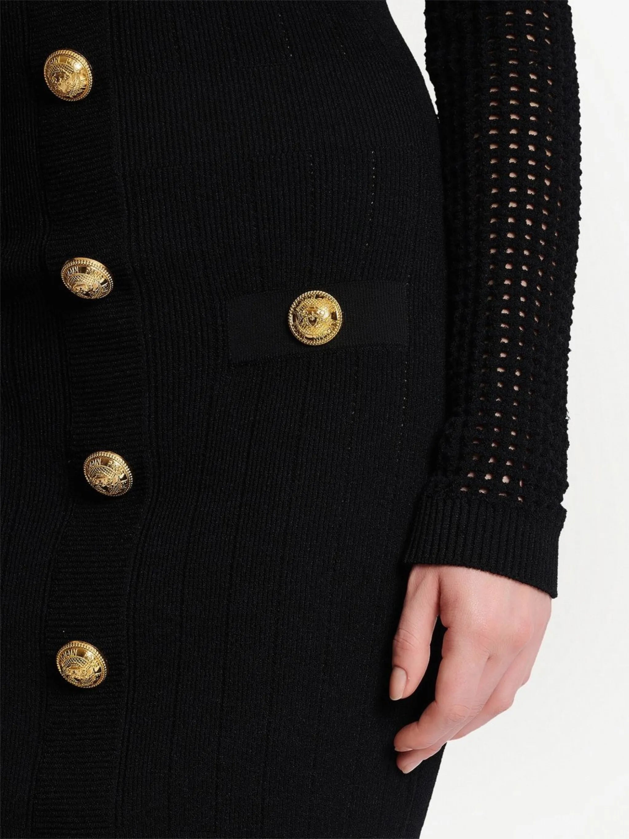 off-shoulder knitted minidress