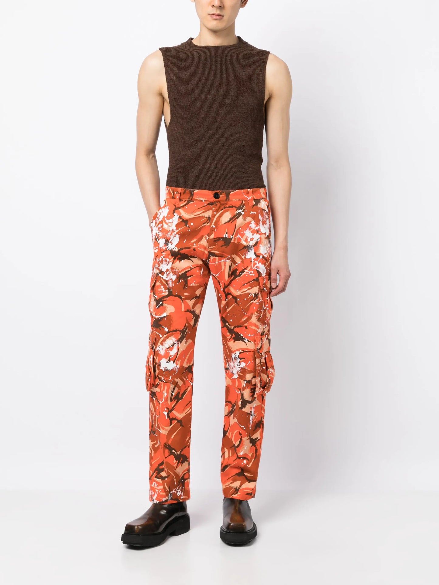 camouflage-print cargo pants