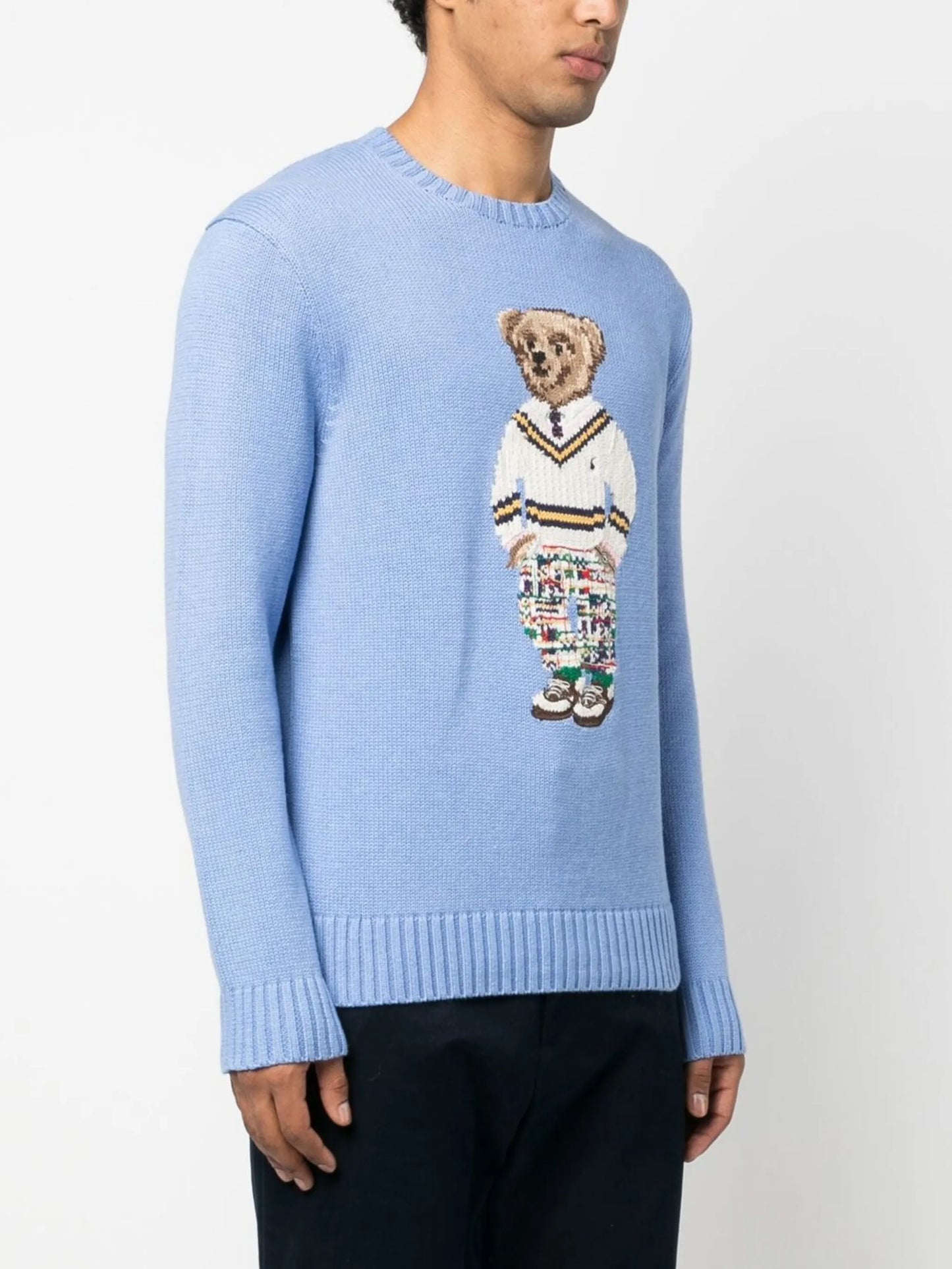 Polo Bear intarsia jumper