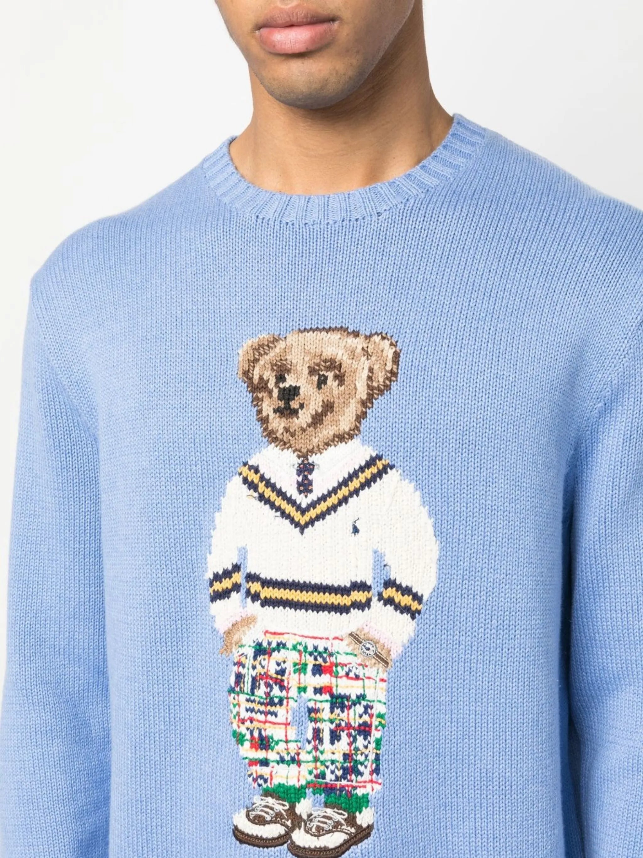Polo Bear intarsia jumper