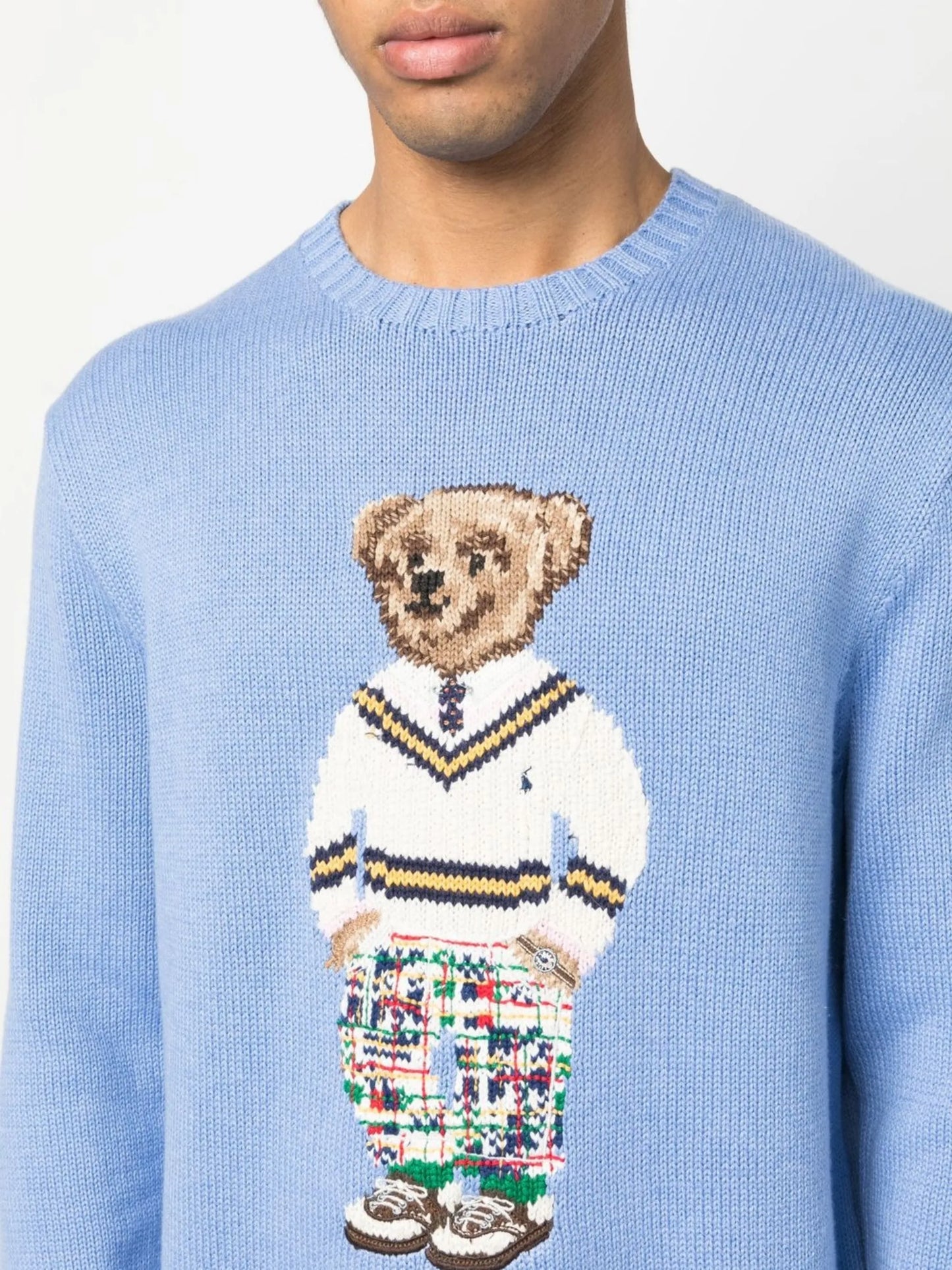 Polo Bear intarsia jumper