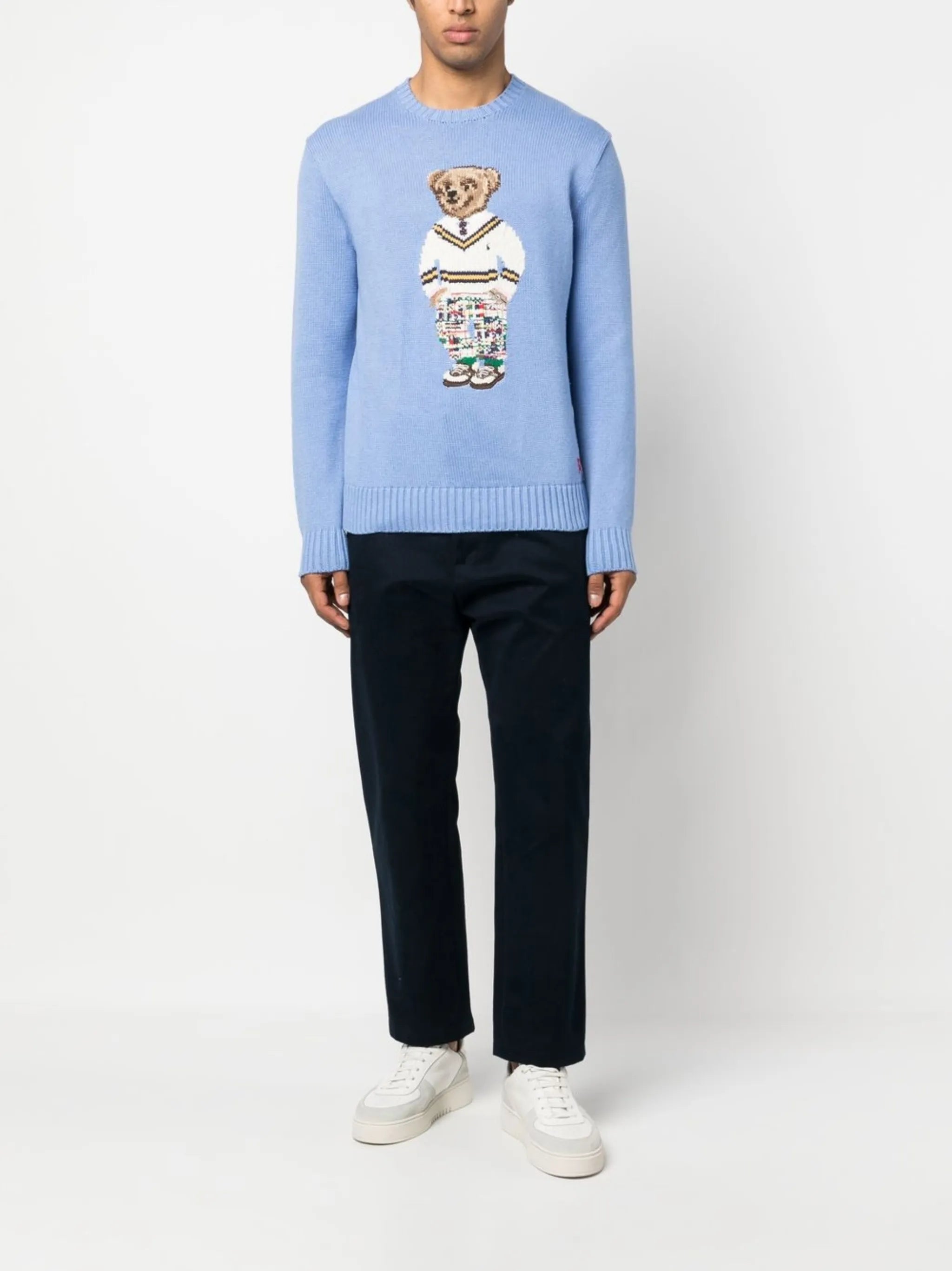 Polo Bear intarsia jumper