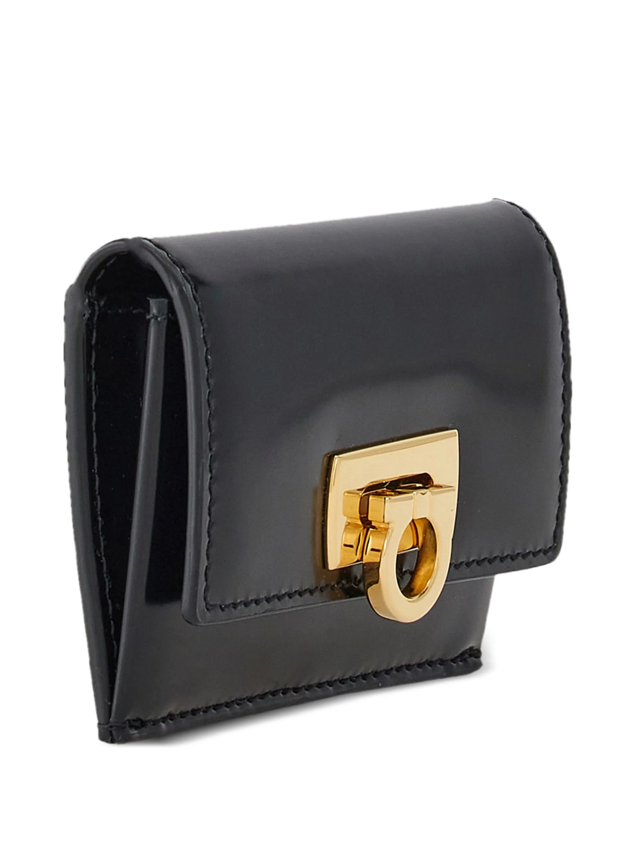 Gancini leather cardholder