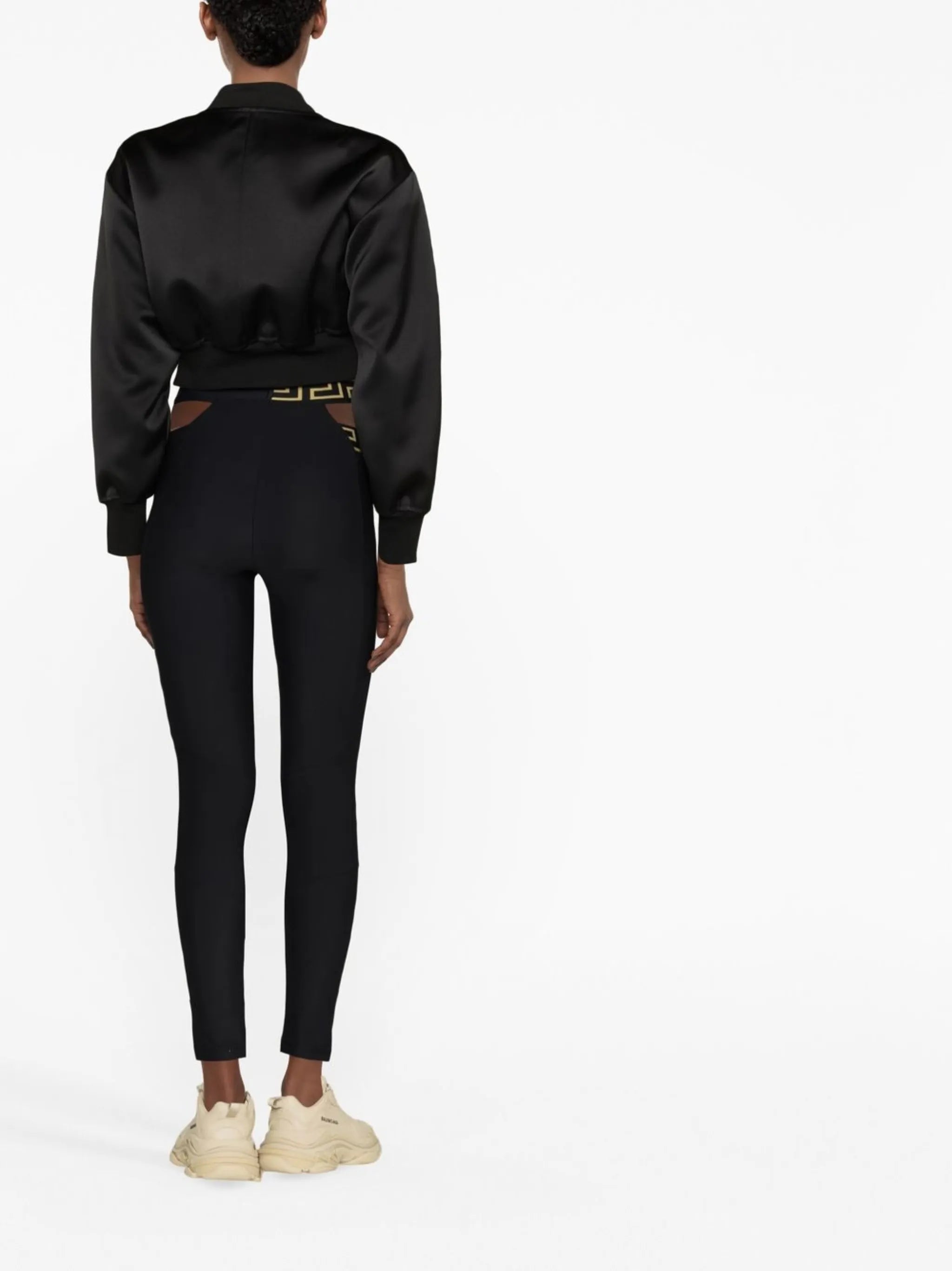 La Greca crossover waistband leggings