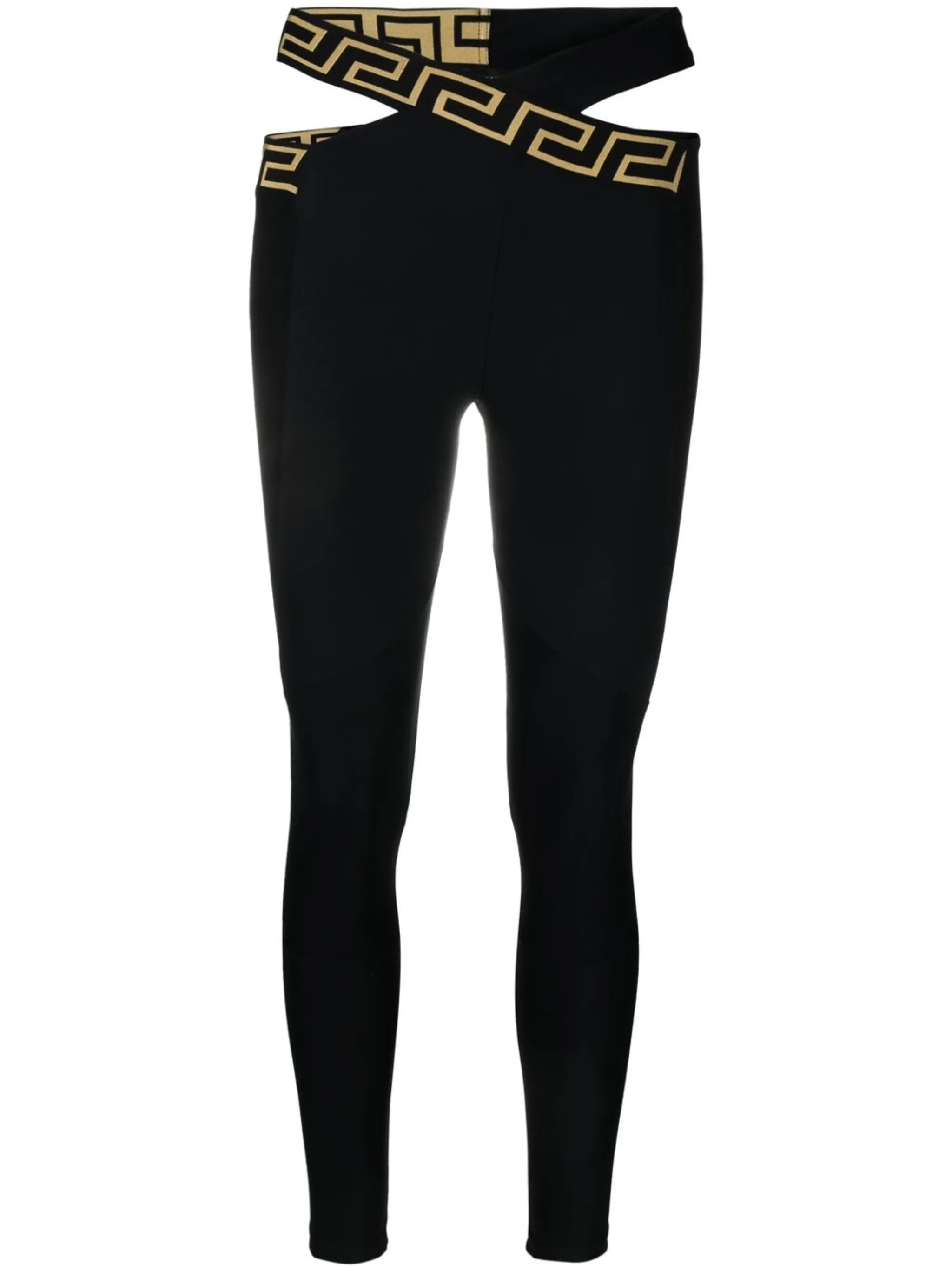 La Greca crossover waistband leggings