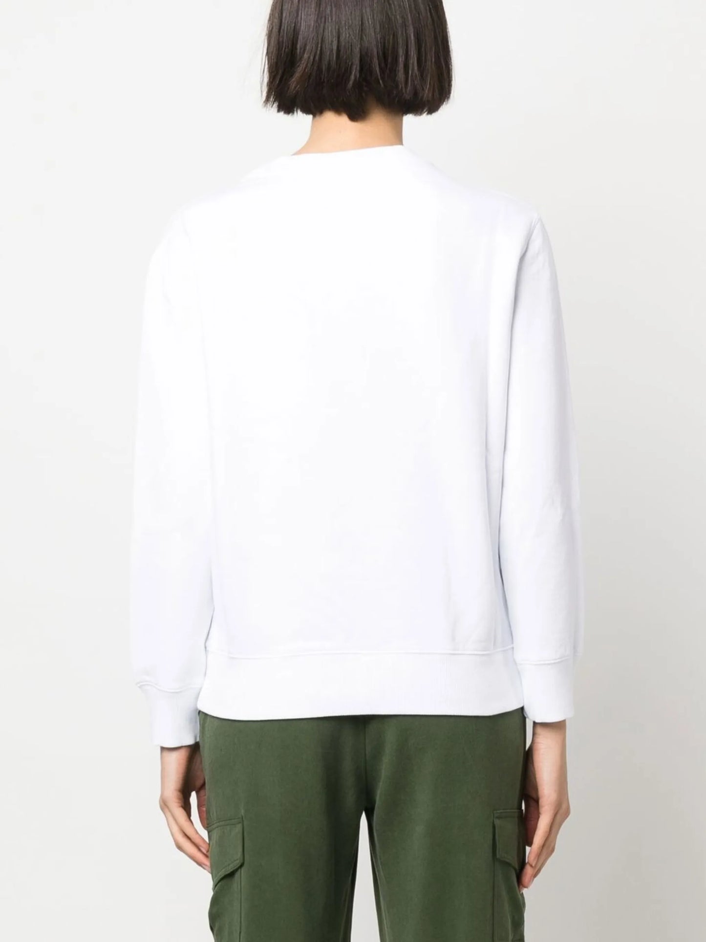 logo-patch crewneck sweatshirt