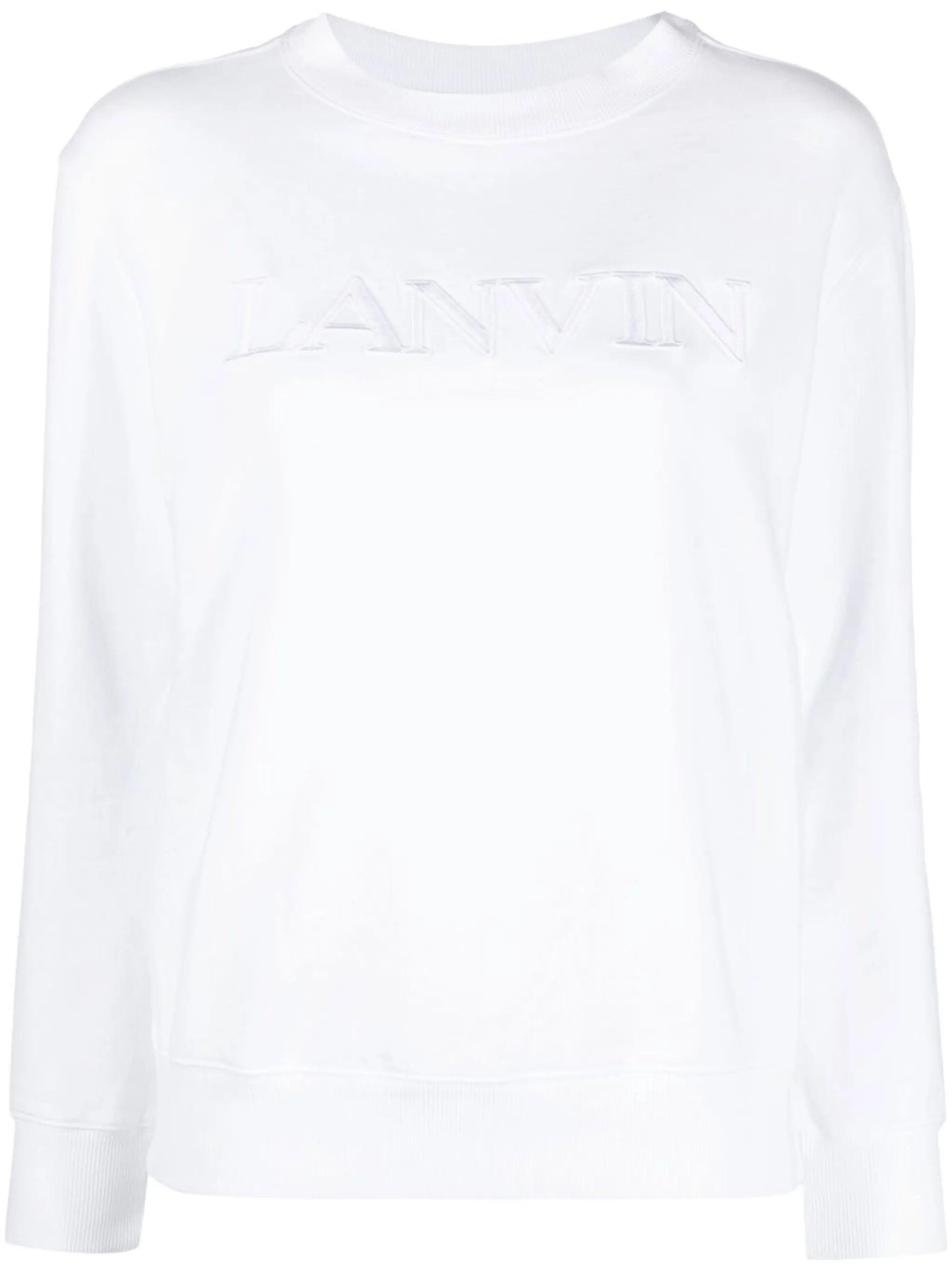 logo-patch crewneck sweatshirt
