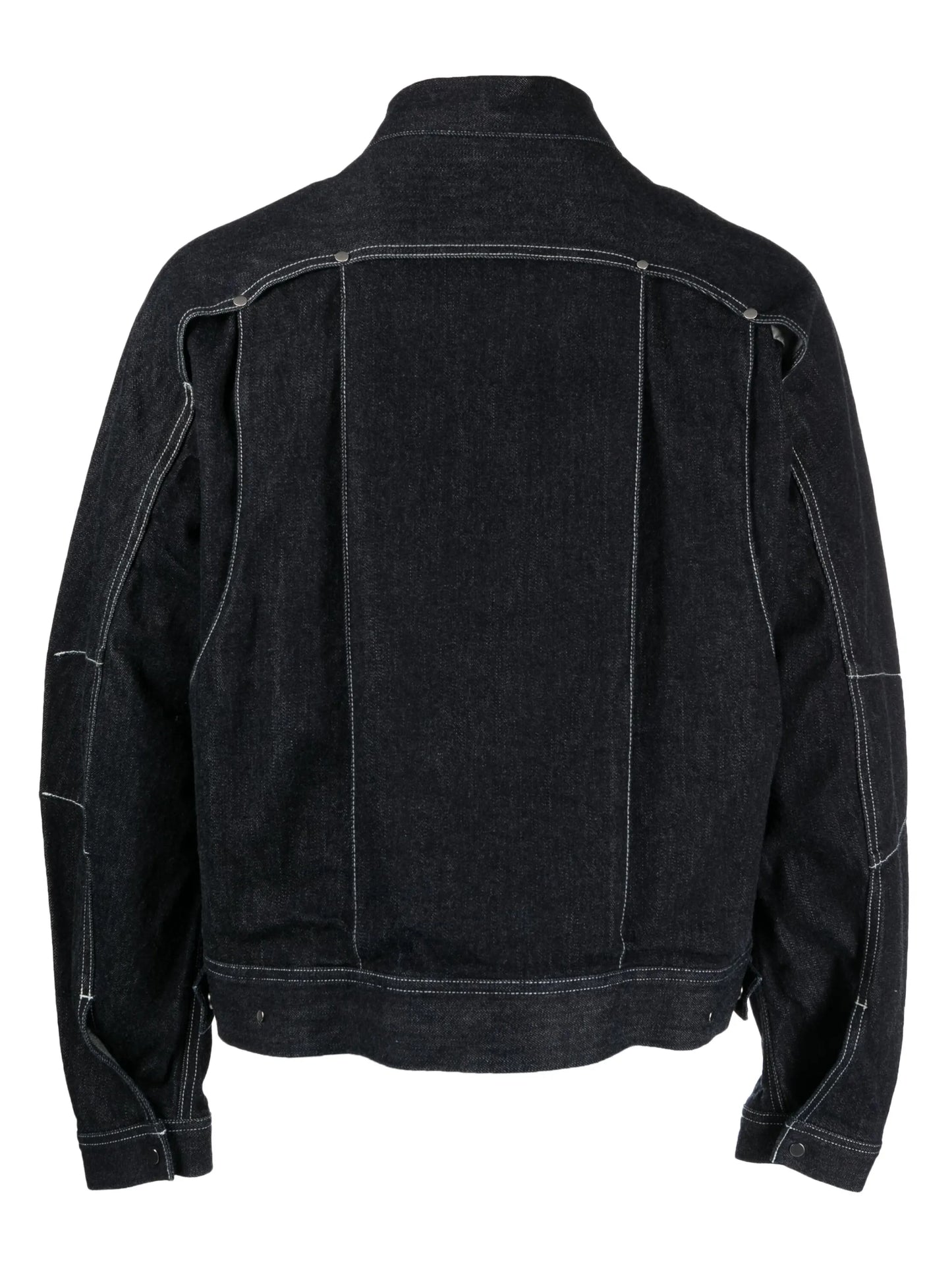 contrast-stitching denim jacket