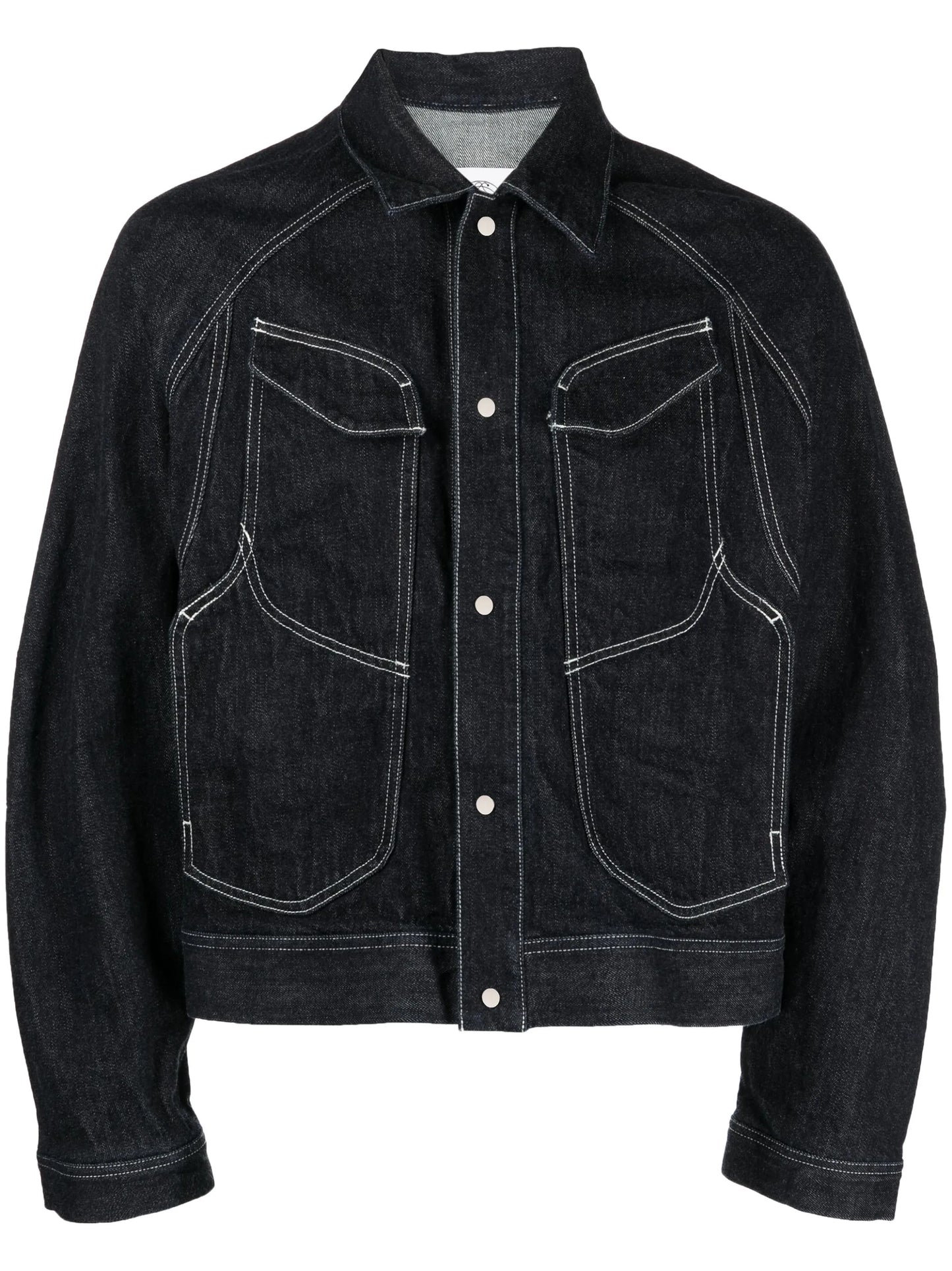 contrast-stitching denim jacket