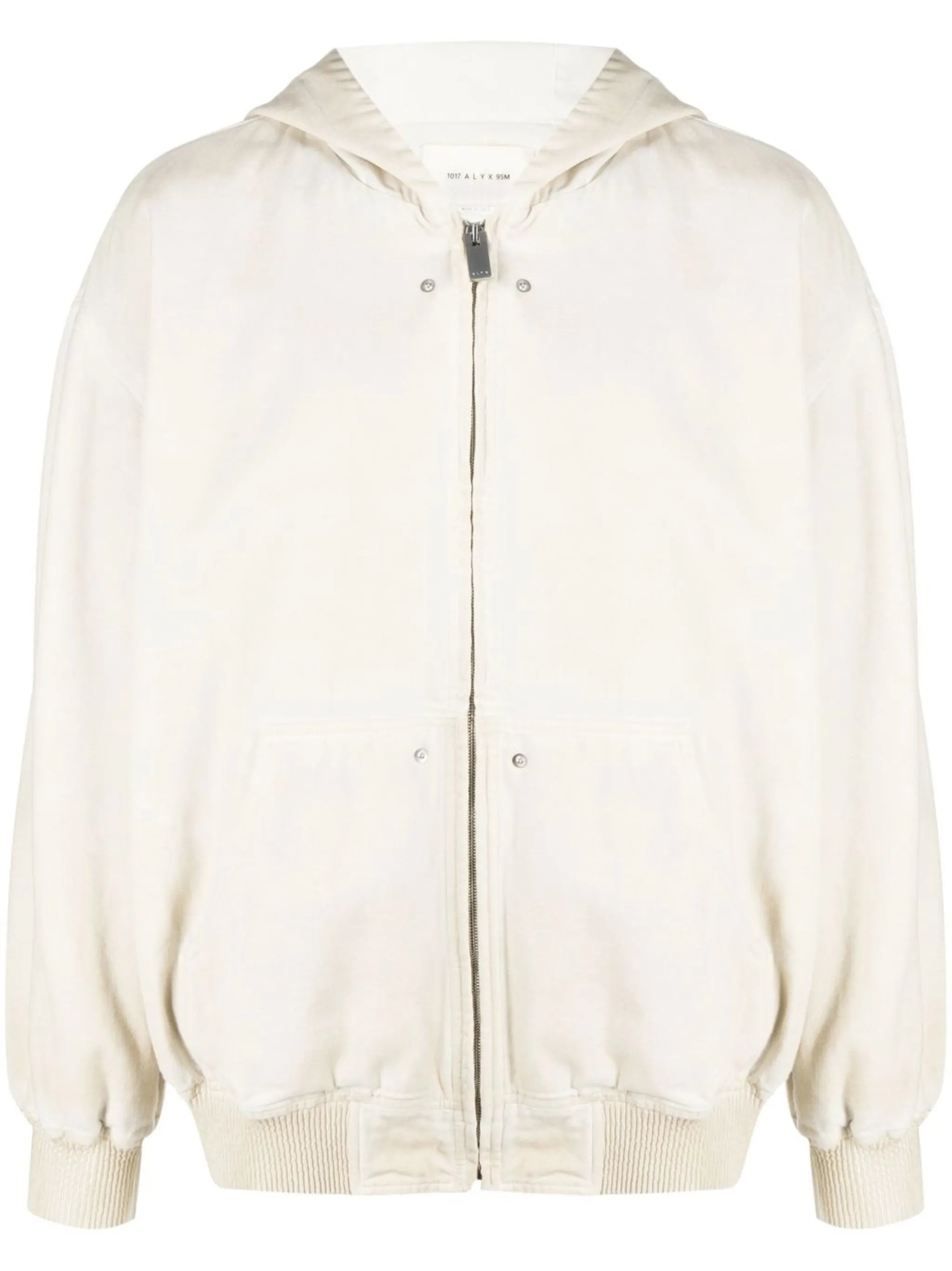zip-up hooded jacket