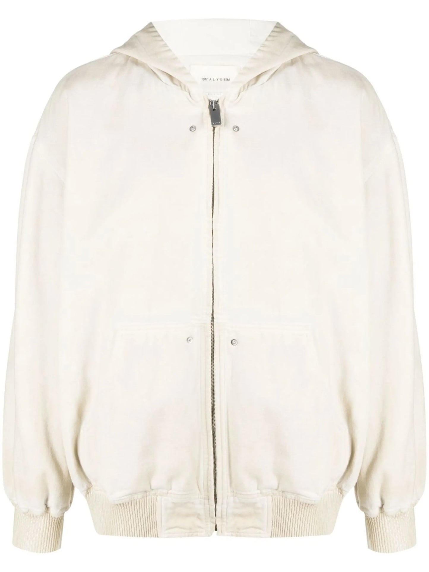 zip-up hooded jacket