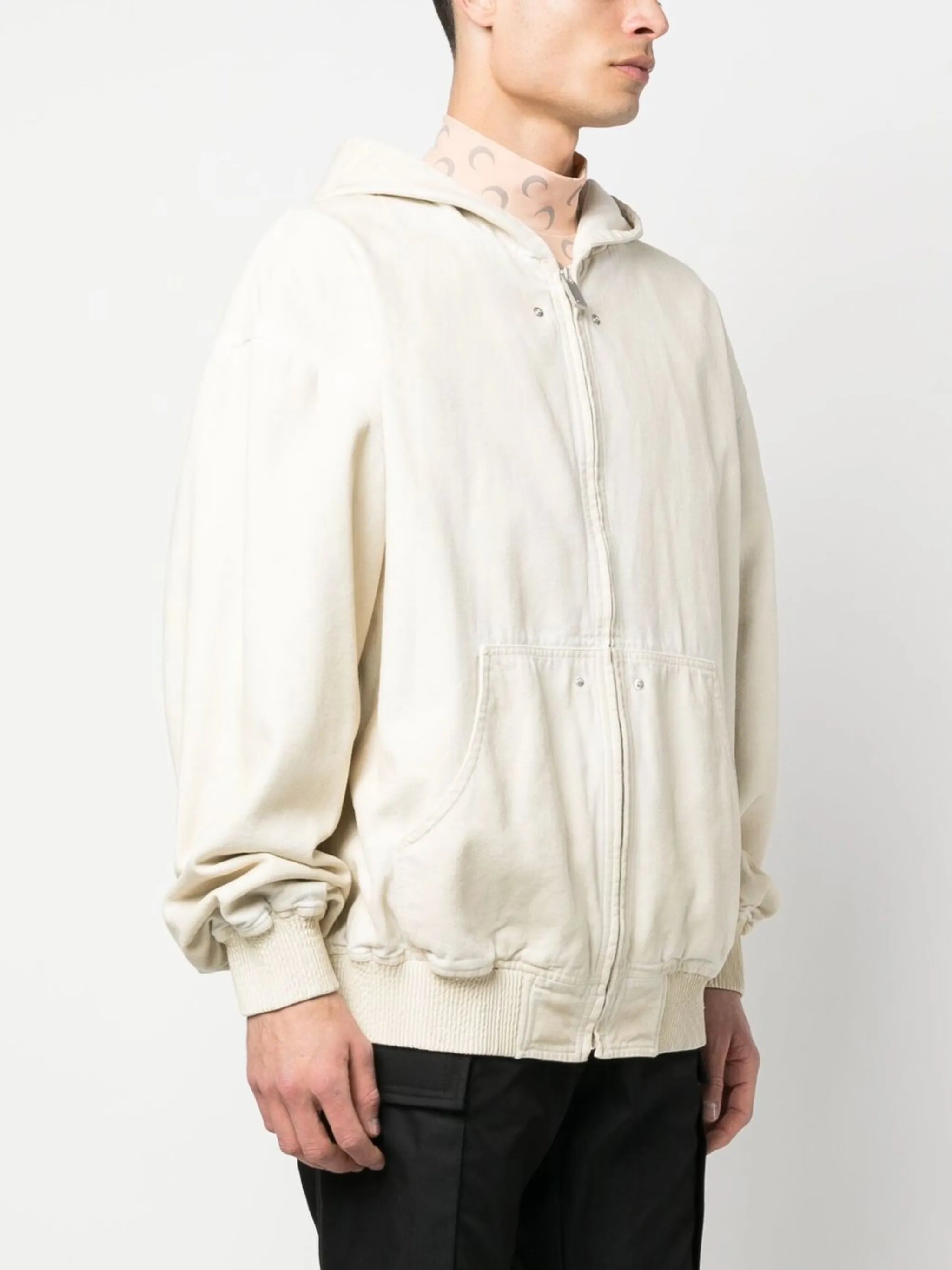 zip-up hooded jacket