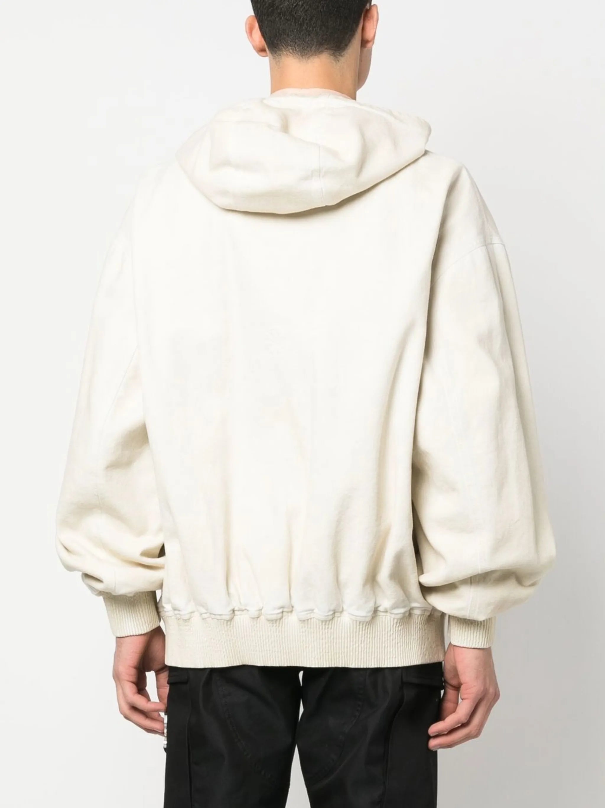 zip-up hooded jacket