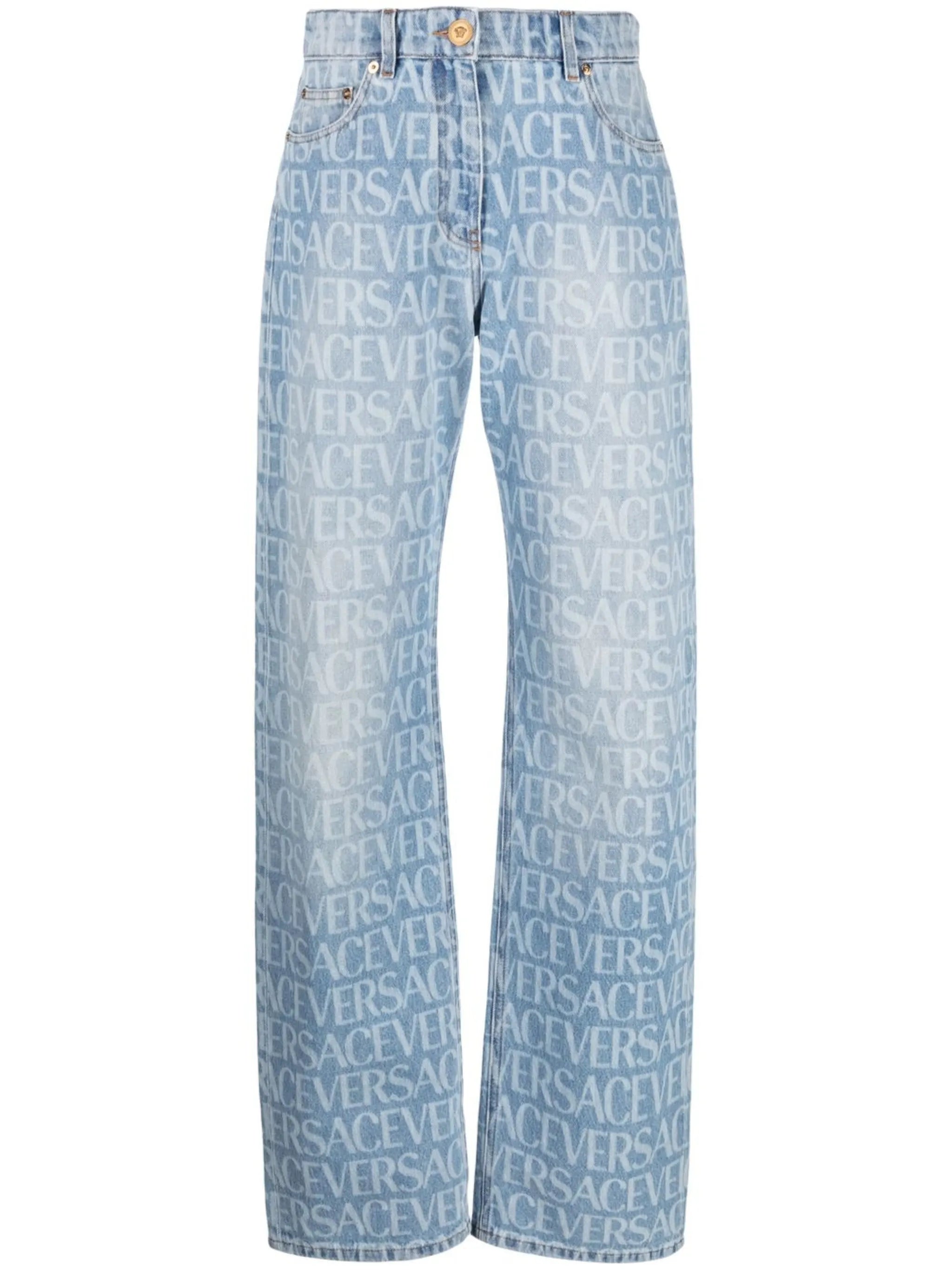 Versace Allover straight-leg jeans